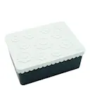 Blomma vit/marinblå