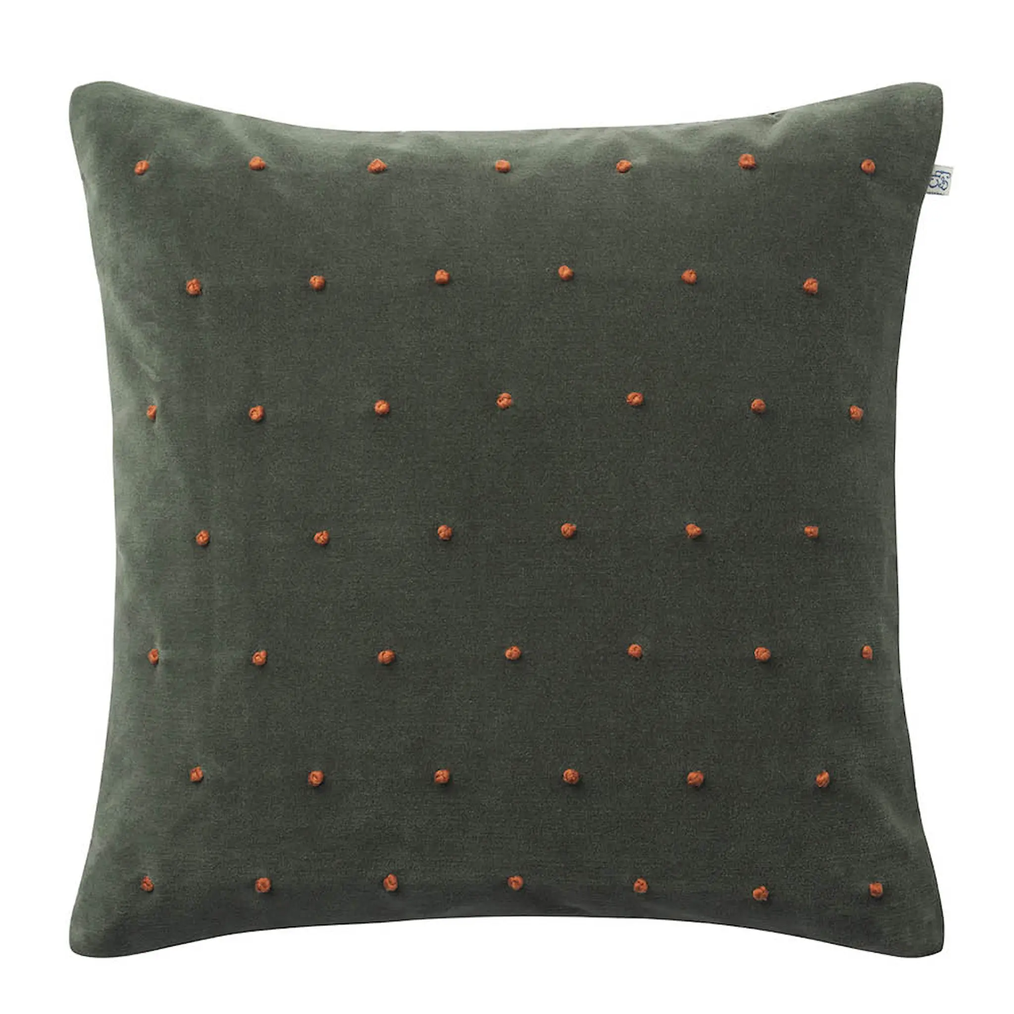 Chhatwal & Jonsson Roma putetrekk velur 50x50 cm Forest Green/Terracotta