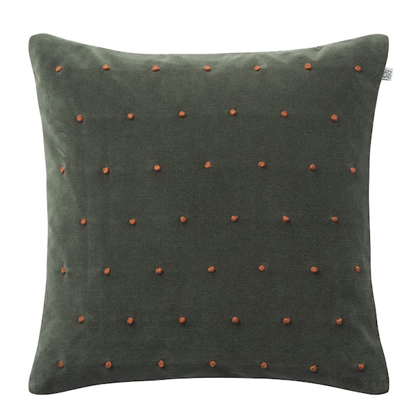 Roma kuddfodral sammet 50x50 cm Forest Green/Terracotta