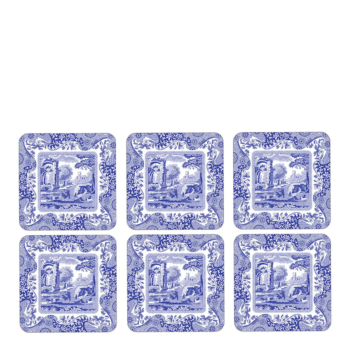 Spode Blue Italian glasunderlägg 6-pack blå