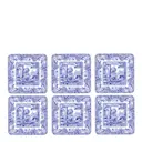 Blue Italian glasunderlägg 6-pack blå/vit