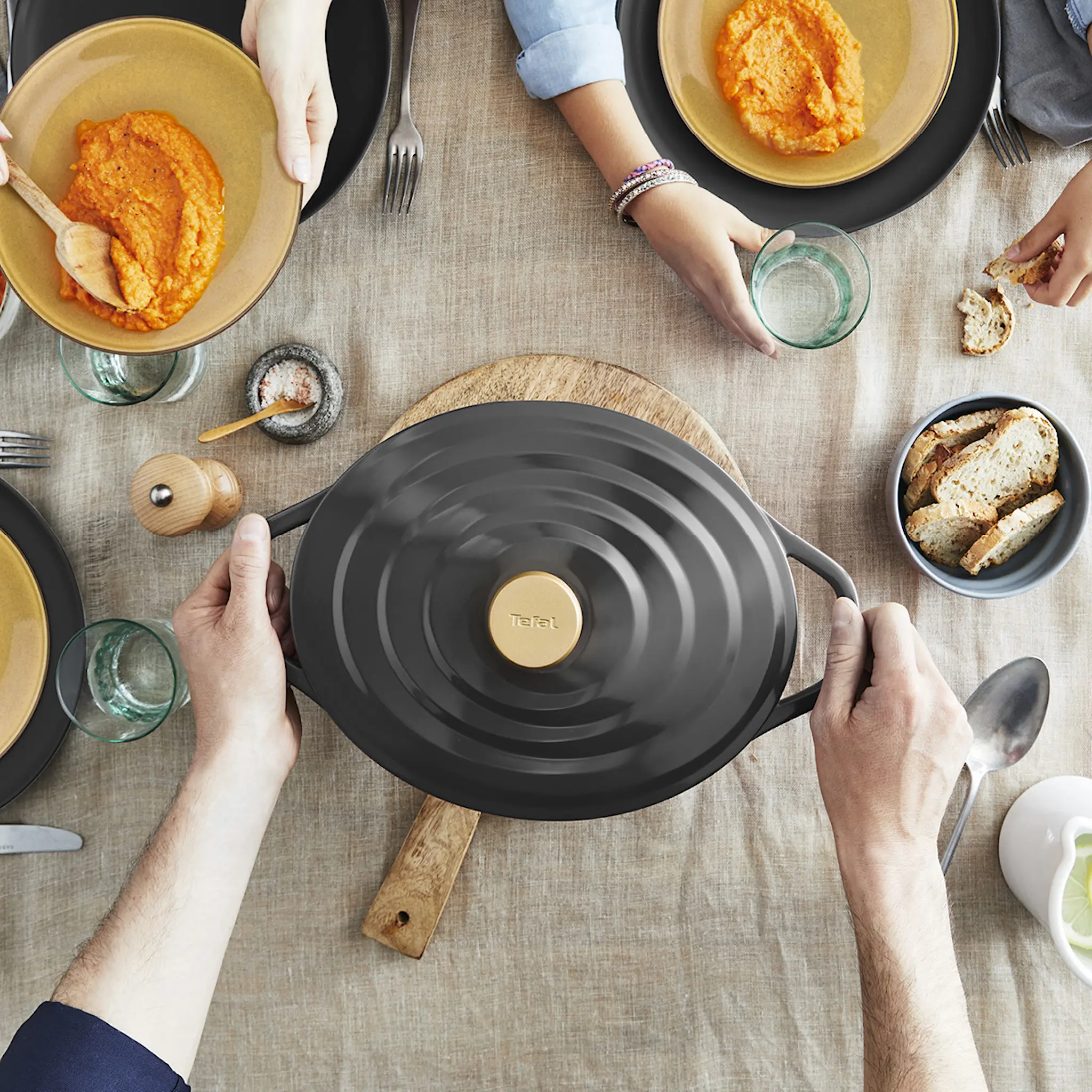 Tefal Air Oval Gryta 30 cm Grå