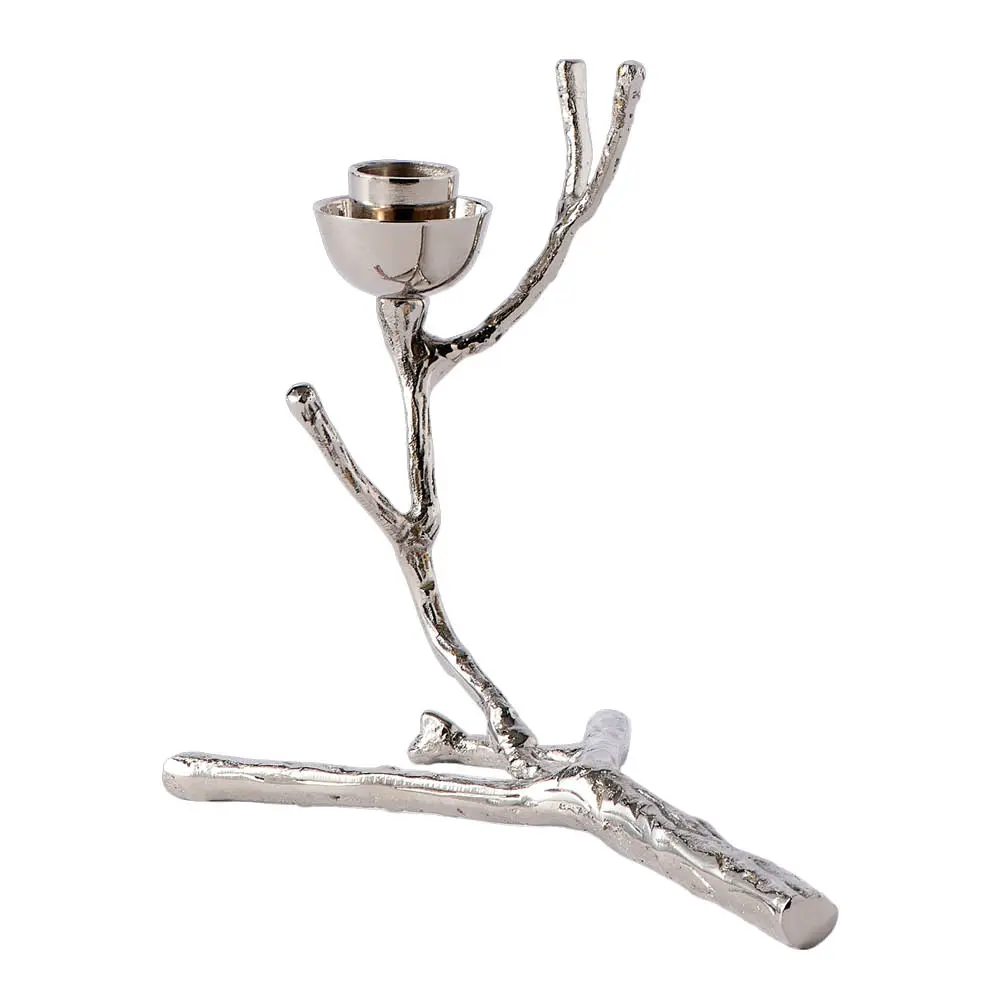 Twiggy kynttilänjalka XS 18 cm kulta/hopea