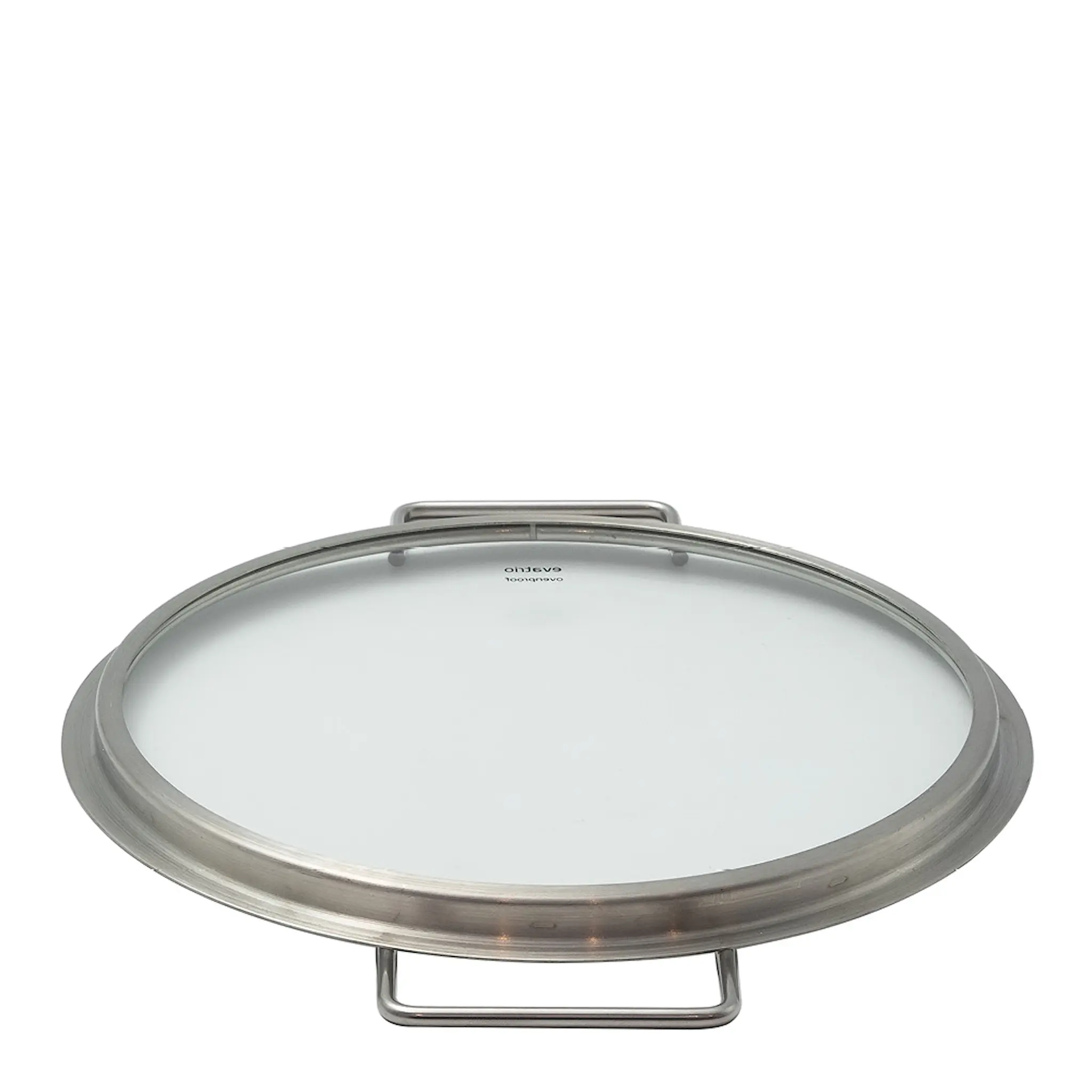 Eva Trio Platt glaslock 24 cm borstat stål