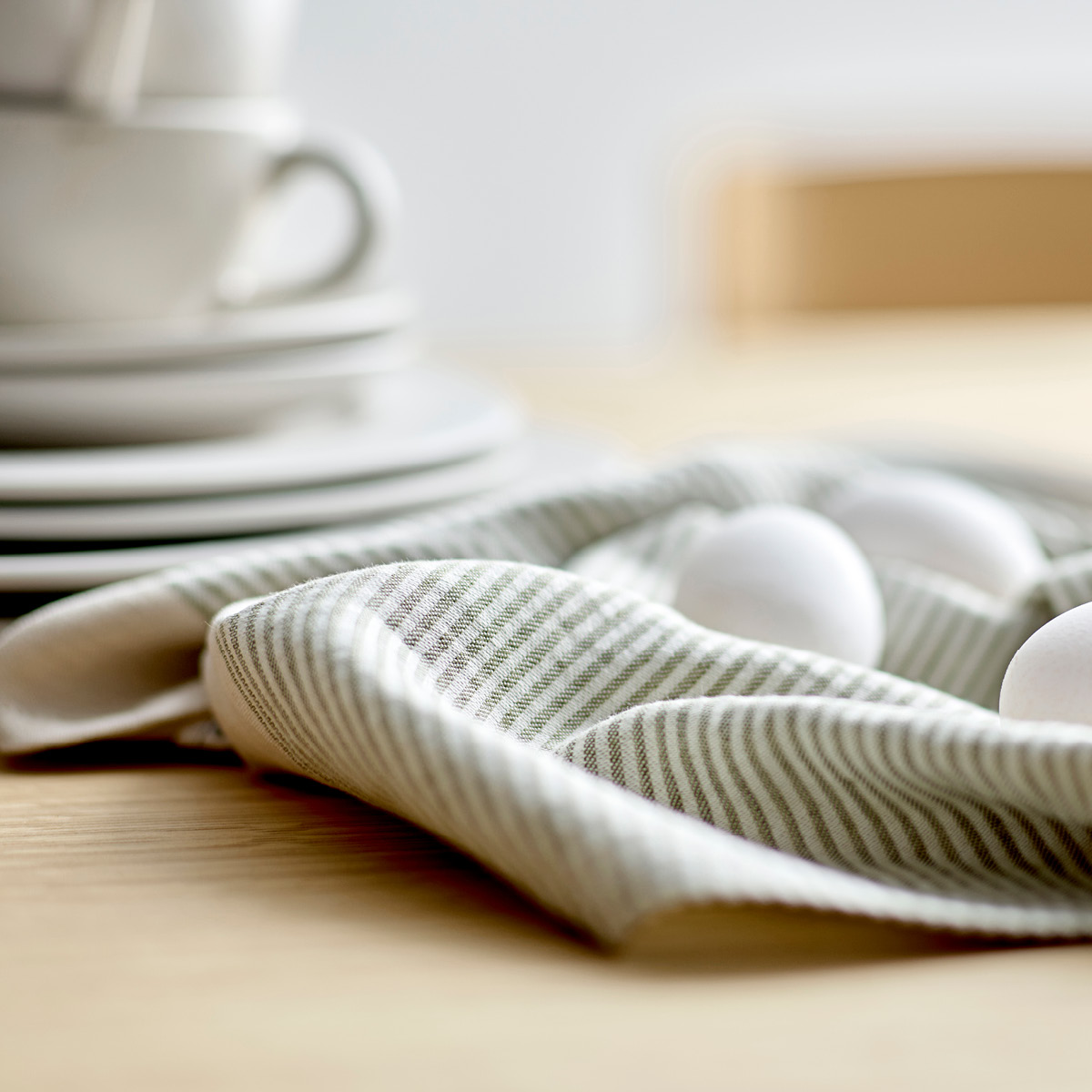 Södahl Statement Stripe kjøkkenhåndkle 50x70 cm beige