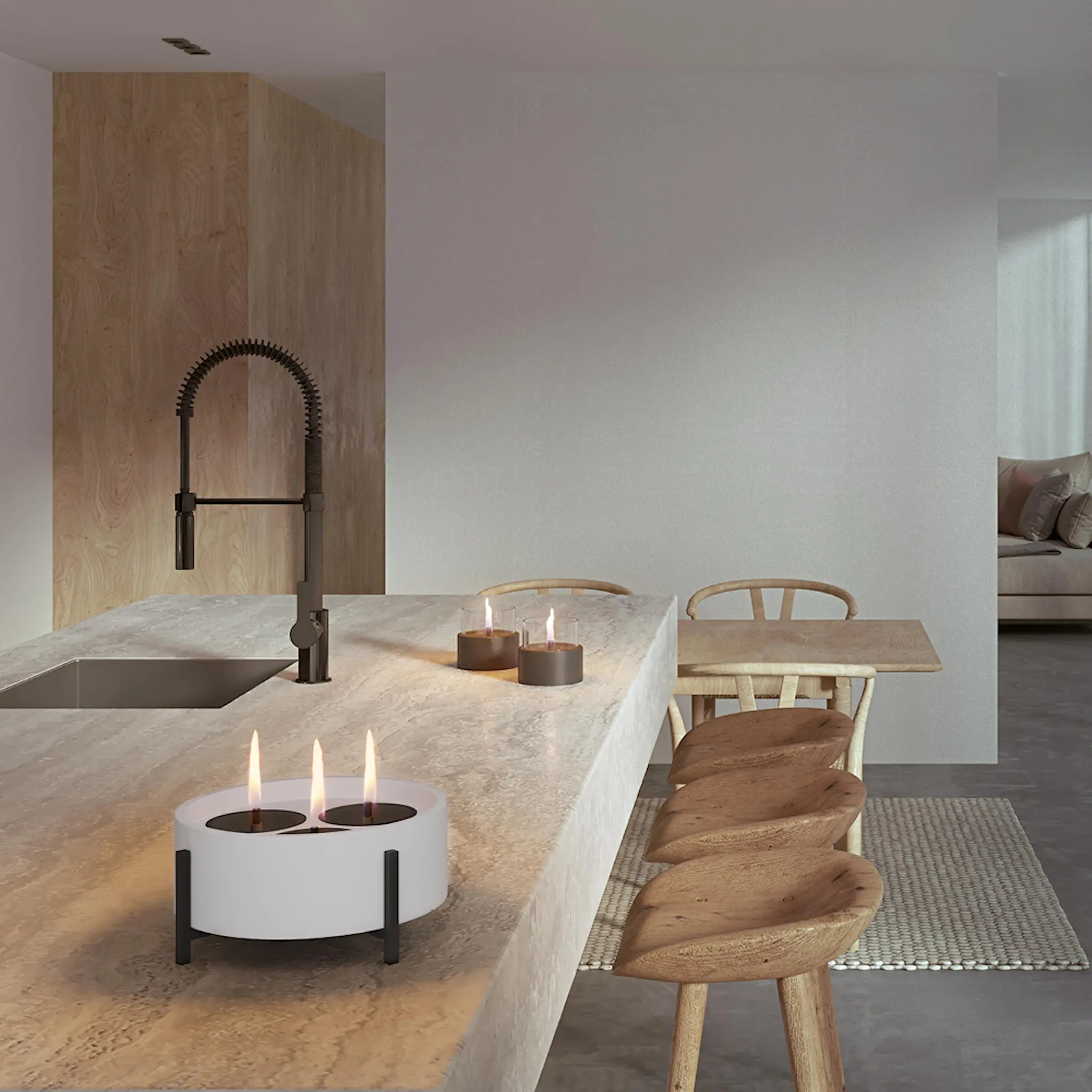 Tenderflame Cosmos Sisustustuli 25 cm Valkoinen