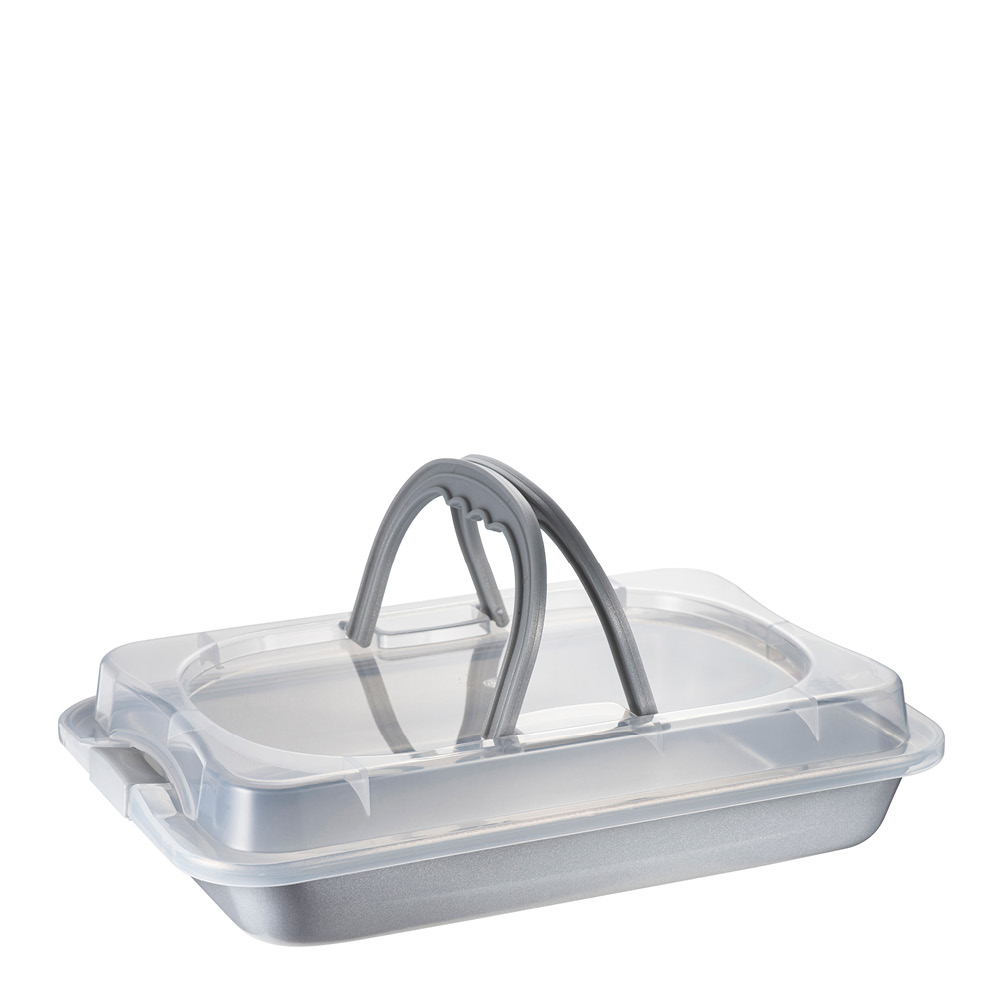 Modern House bAYk kakeform/langpanne med lokk 3,5L sølv