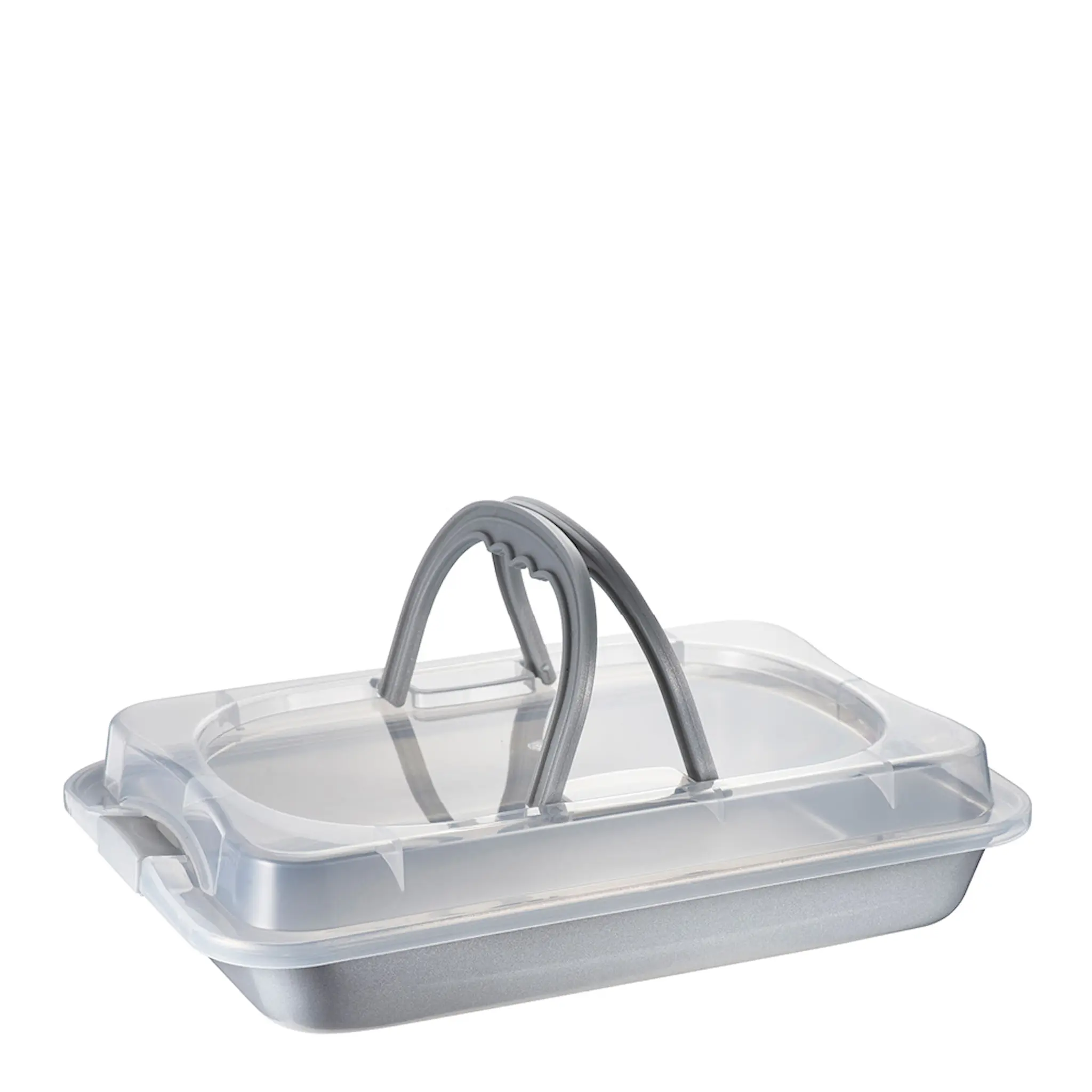 Modern House bAYk kakeform/langpanne med lokk 3,5L sølv