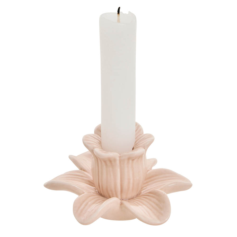 Lene Bjerre Deanne ljusstake blomma 5,6 cm rosa