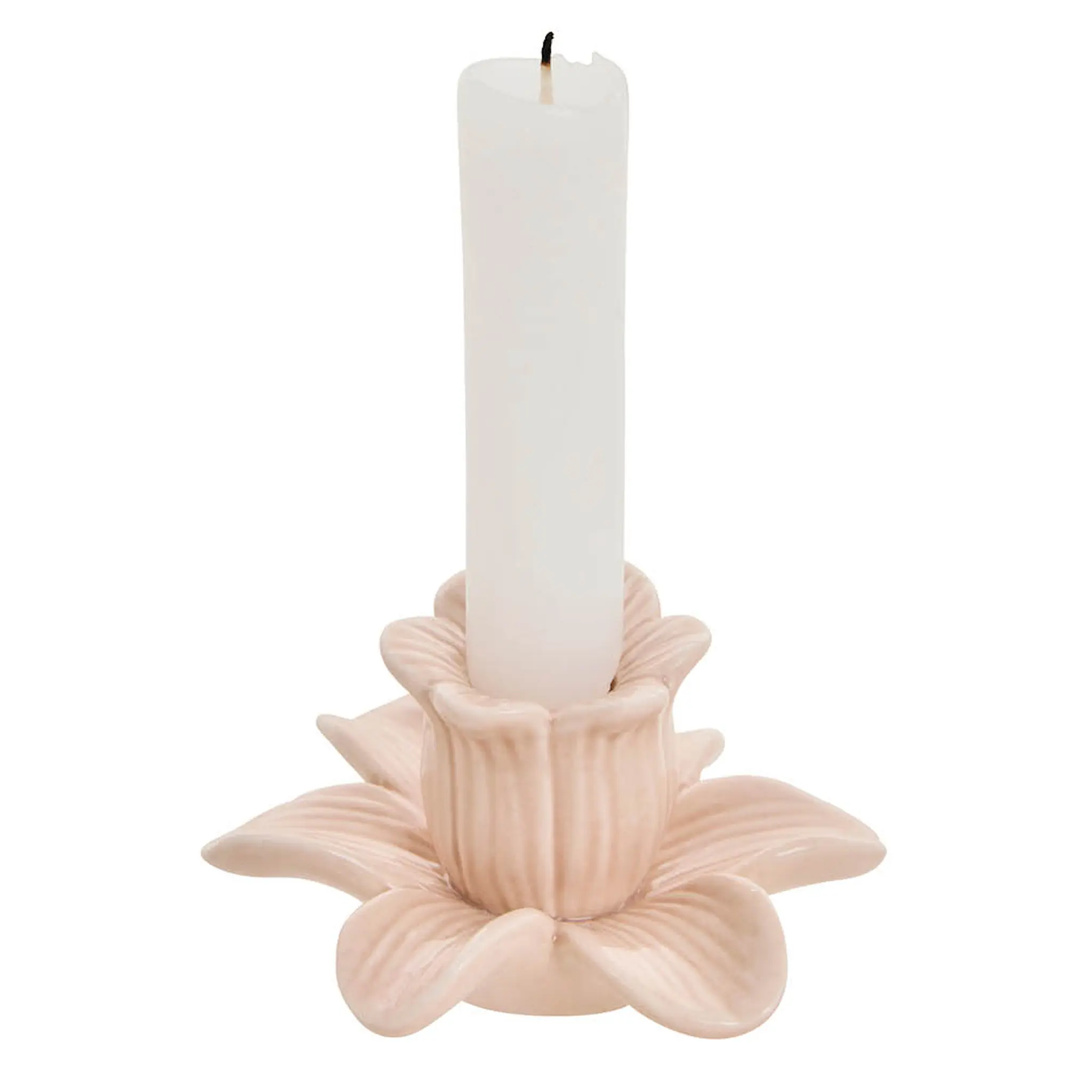 Lene Bjerre Deanne ljusstake blomma 5,6 cm rosa