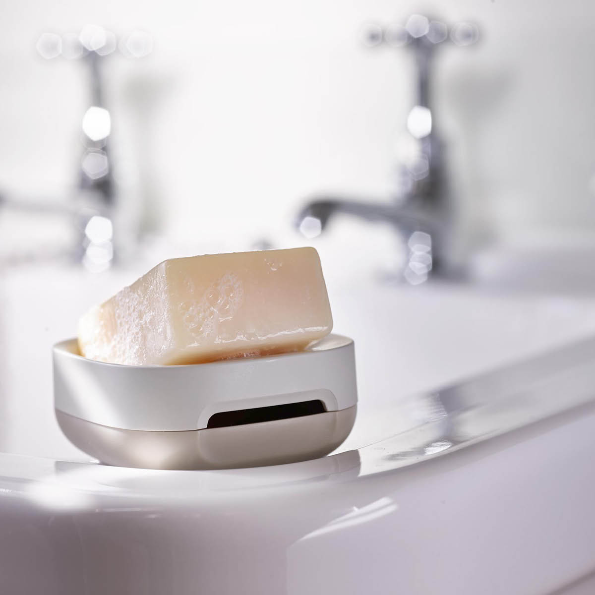 Joseph Joseph Slim Compact såpeskål 7,1x8,4 cm beige