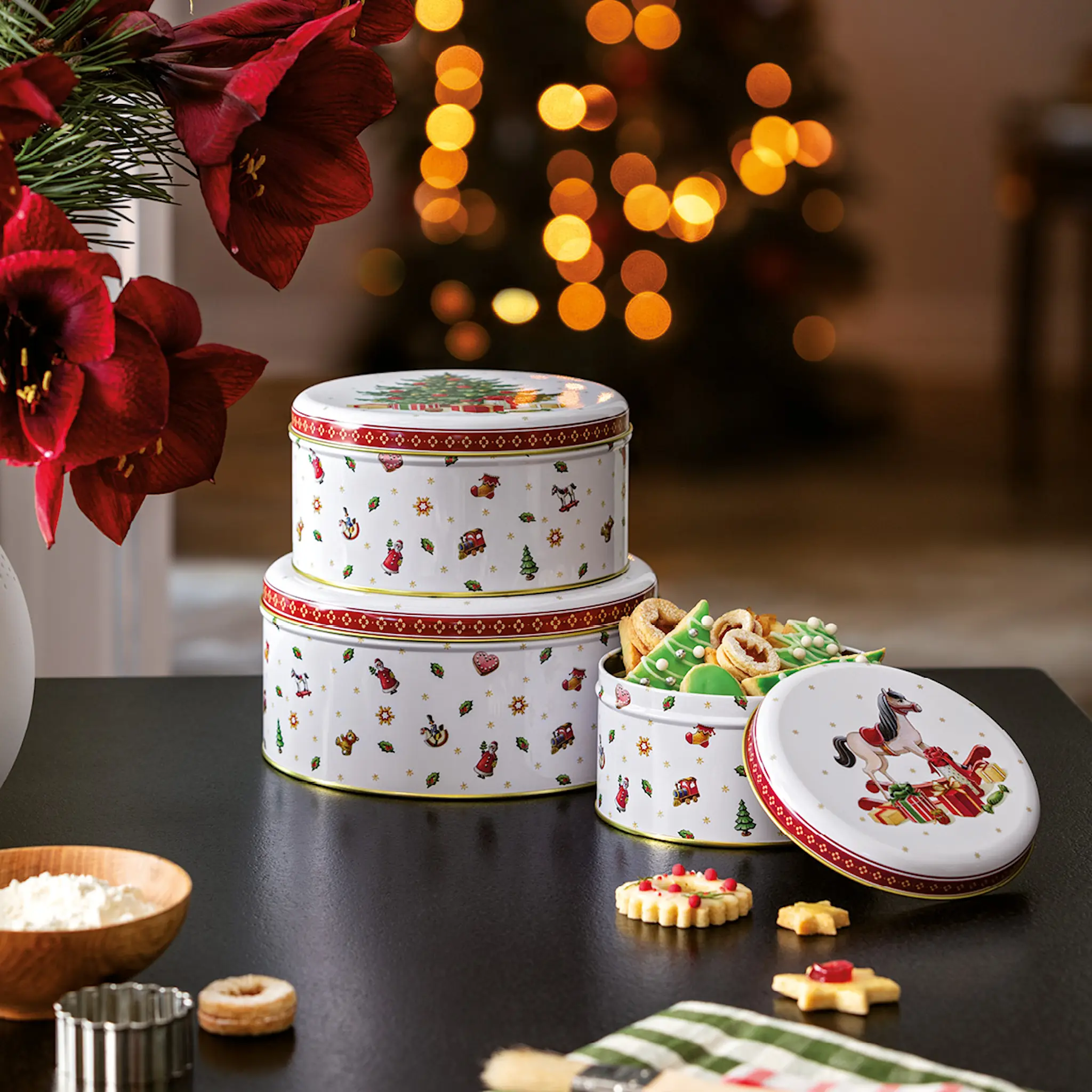 Villeroy & Boch Winter Collage kakburk set 3 delar vit