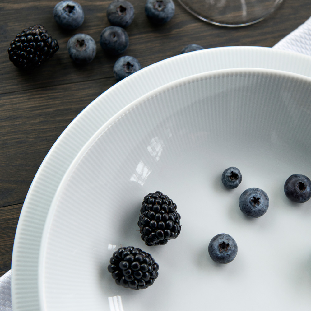 Pillivuyt Eventail skål 0,8 liter hvit