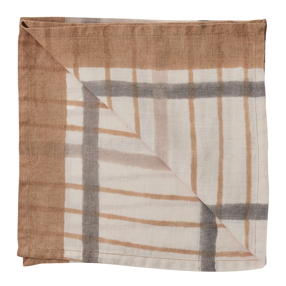 Tell Me More - Ella Lautasliina 50x50 cm Hazelnut checkered