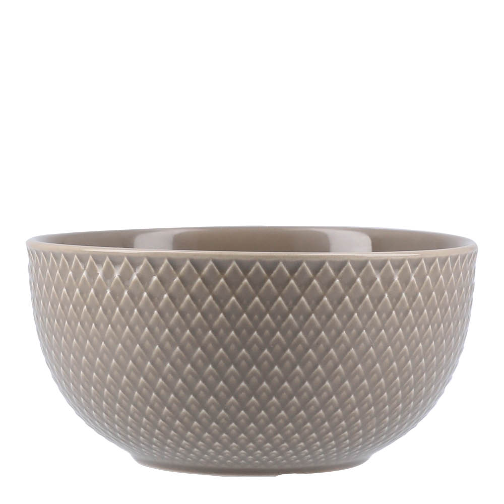 Lyngby Porcelæn Rhombe Earth skål 13 cm clay