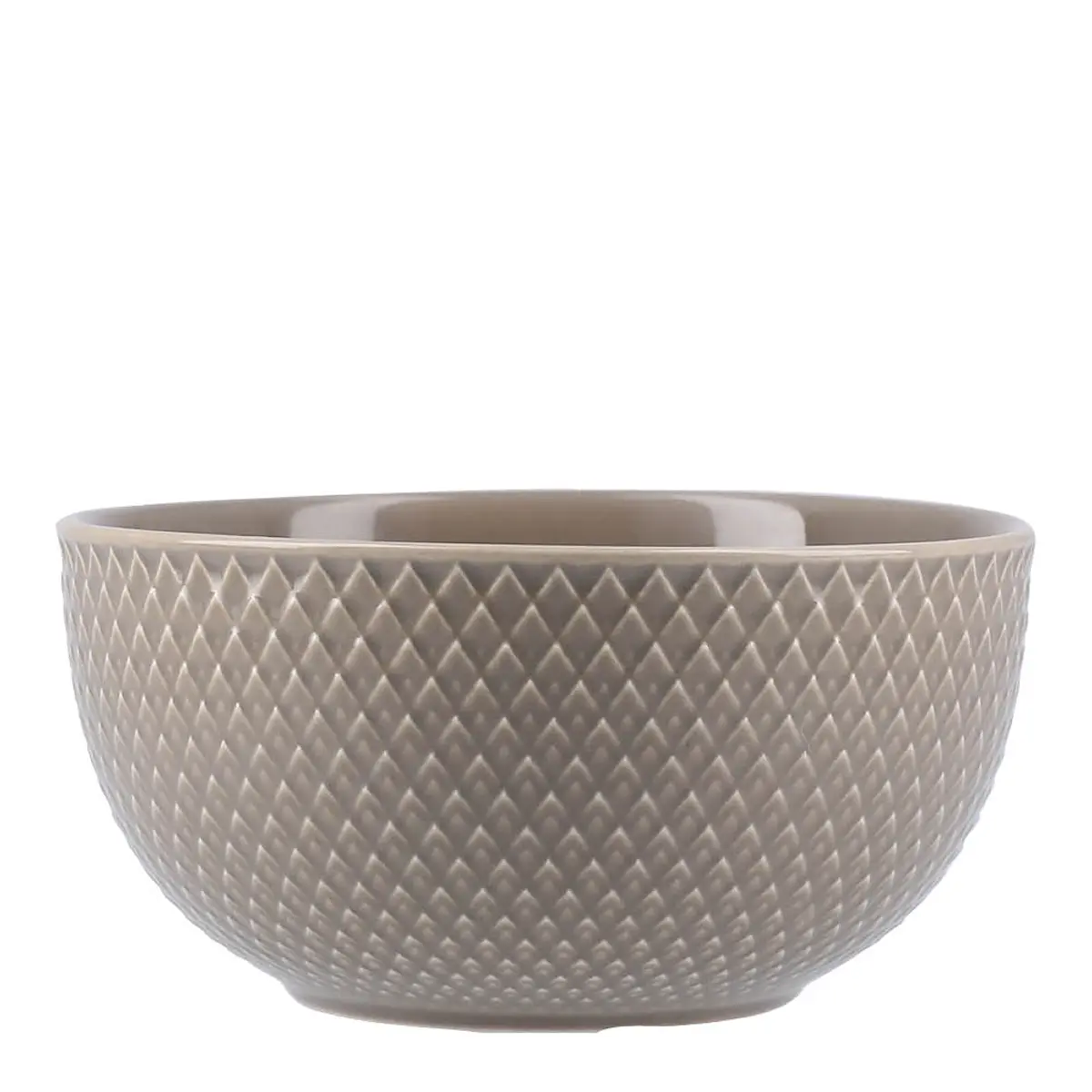 Lyngby Porcelæn Rhombe Earth skål 13 cm clay