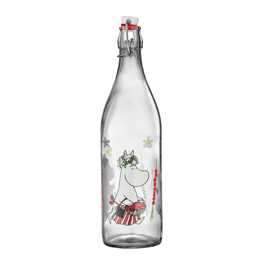 Muurla Mumin glasflaska Smultron 1 L