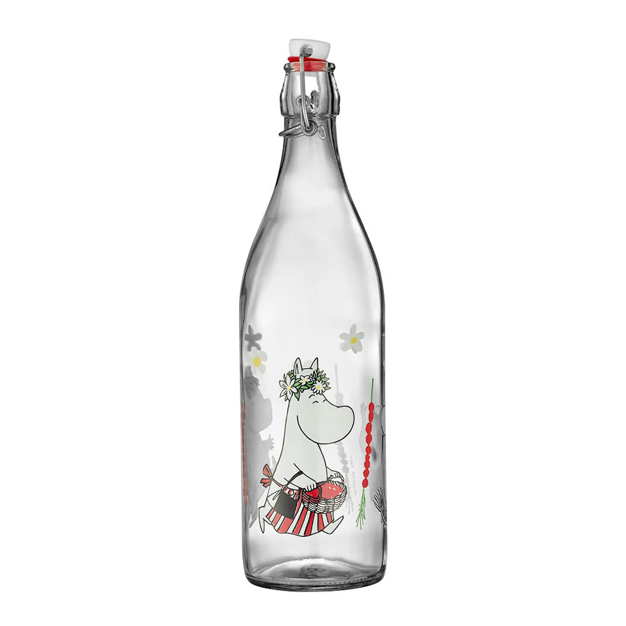 Muurla Mumin glasflaska Smultron 1 L