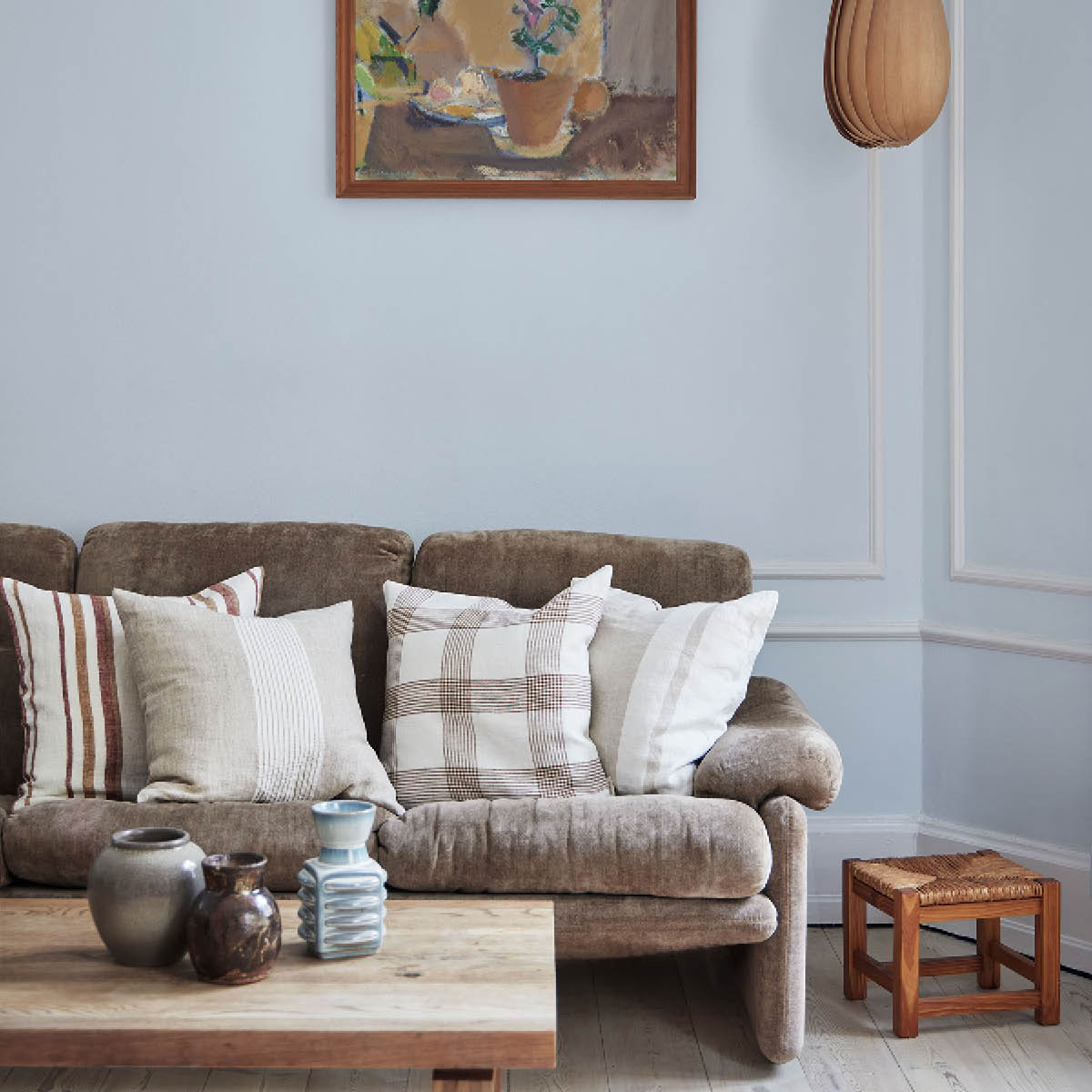 Tell Me More Jules kuddfodral linne 50x50 cm beige ränder