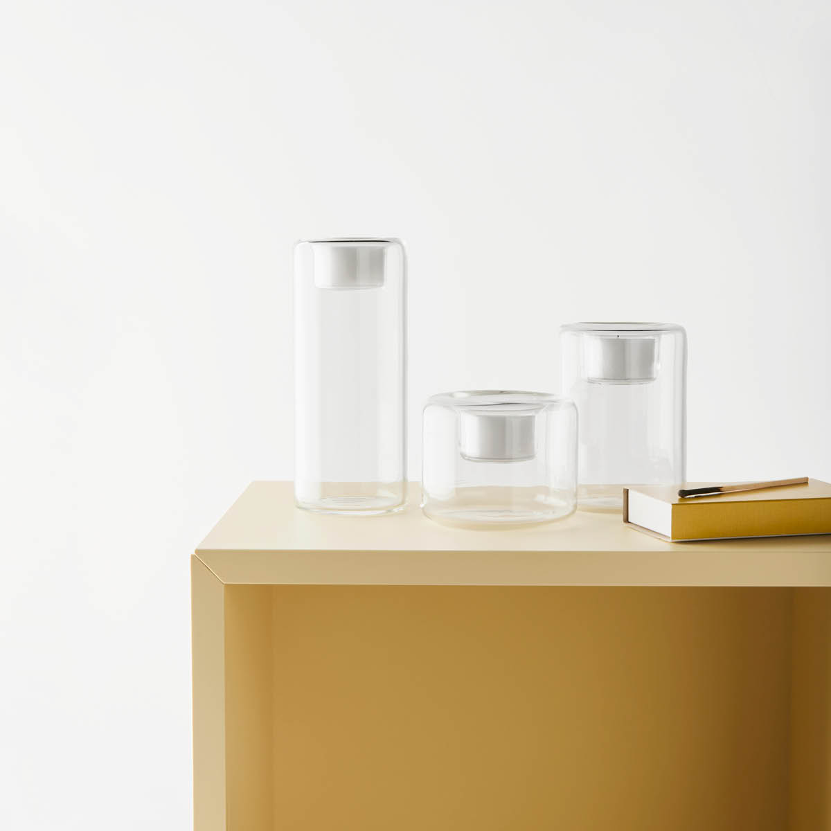 Kosta Boda Happy ljuslyktor 6,8/10,5/15 cm 3-pack klar