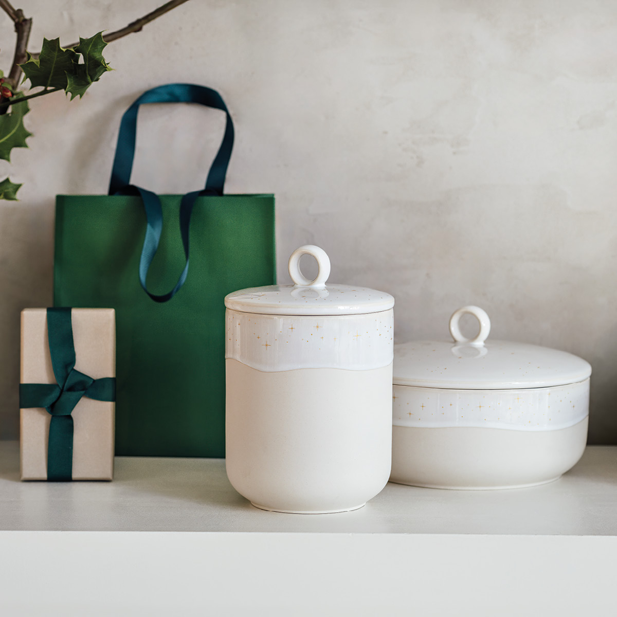 Villeroy & Boch Winter Glow hög burk 1,1 L vit