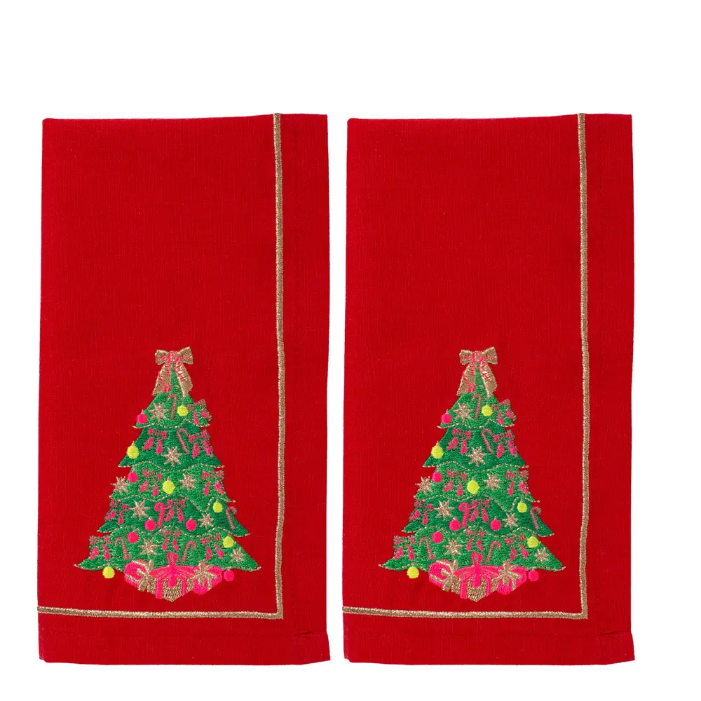 Santa's Favorites Servetti joulukuusi 45 cm 2 kpl Punainen