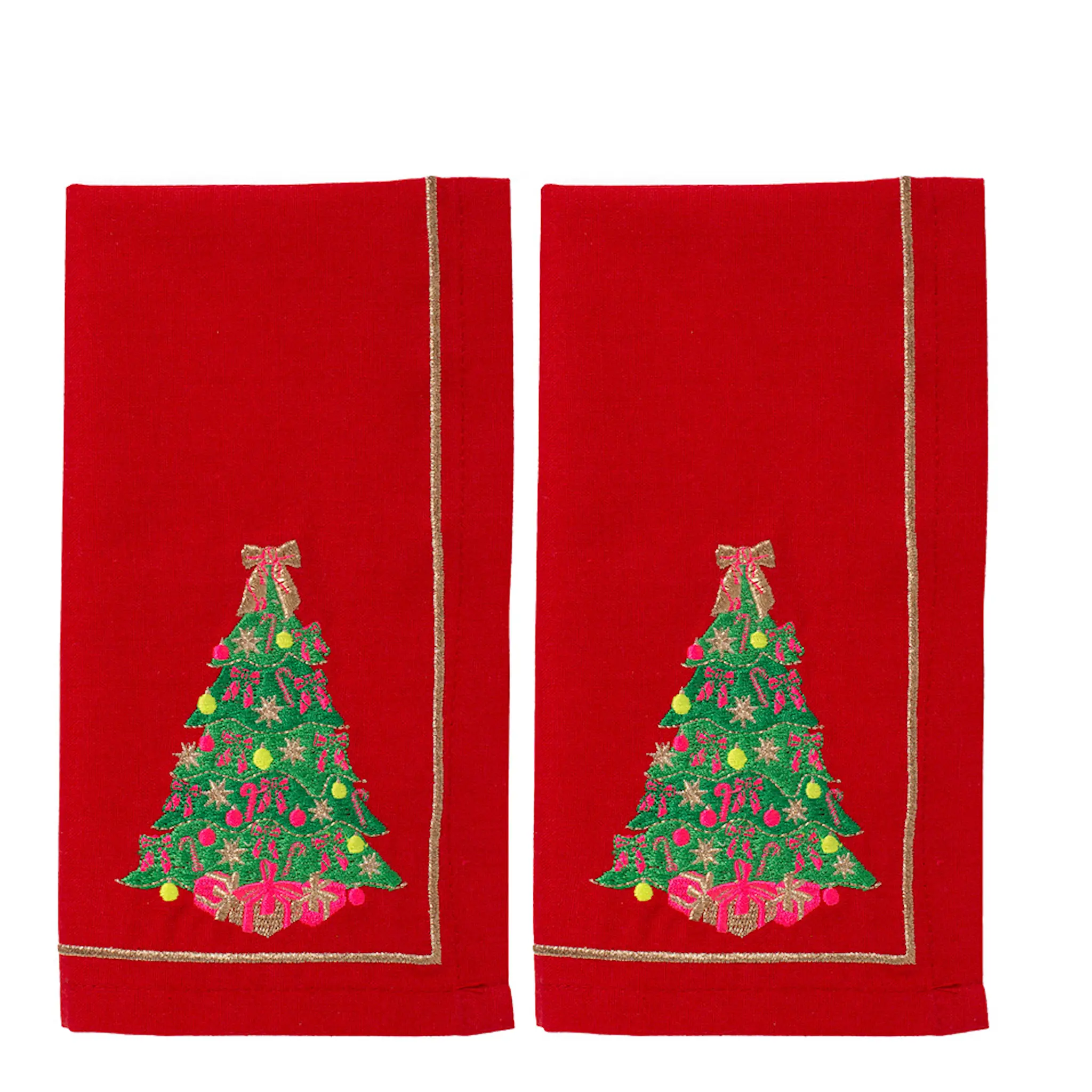Vondels Santa's Favorites servett 45 cm 2-pack Julgran röd