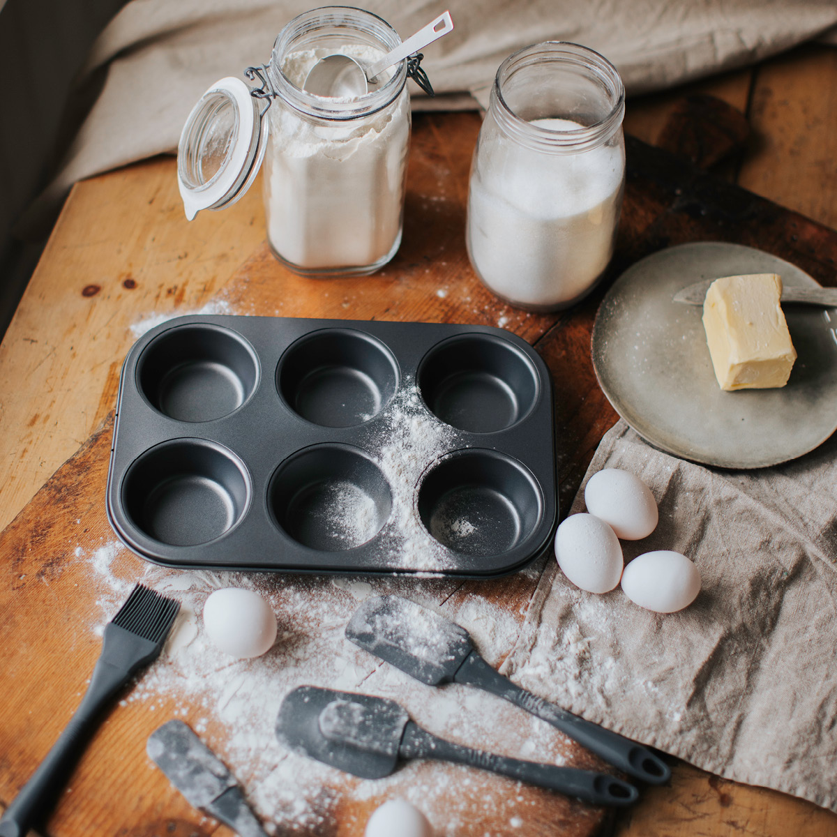 Dorre Karabo Muffinssivuoka 6 kpl Hiiliteräs