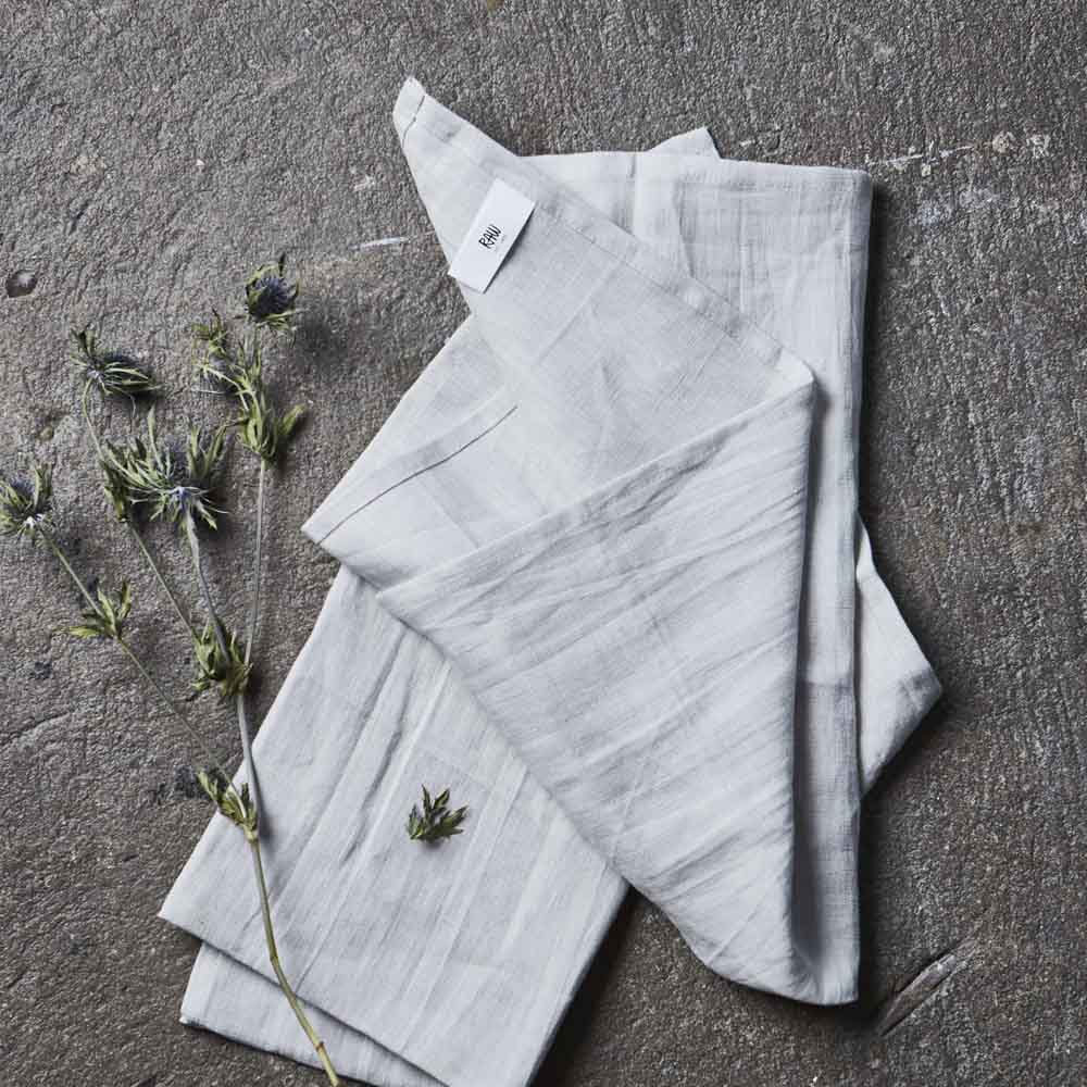 Aida Raw Diskhanddukar 2-pack 50x70 cm Ljusgrå