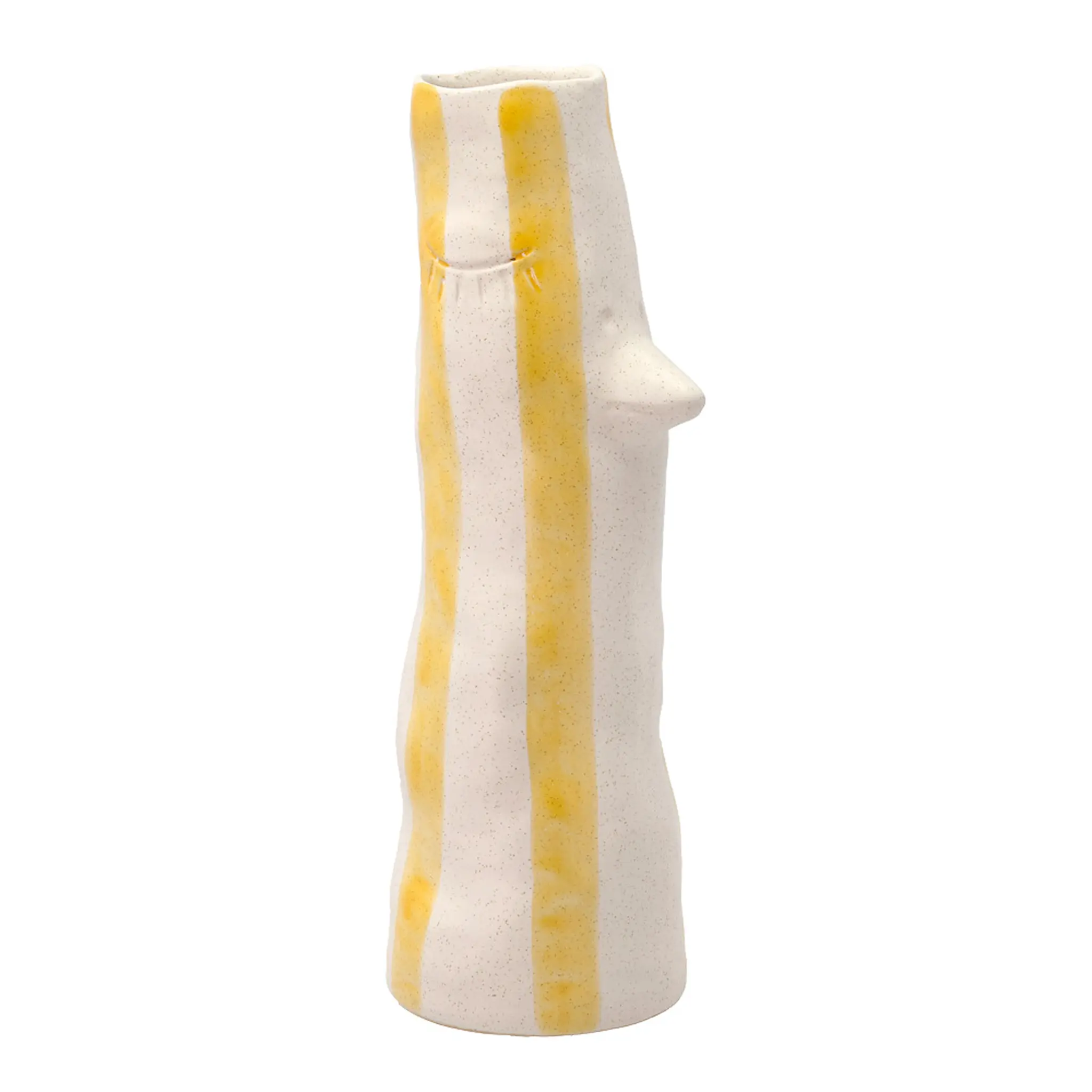 Villa Collection Styles Vas med näbb och ögonfransar 34 cm Gul