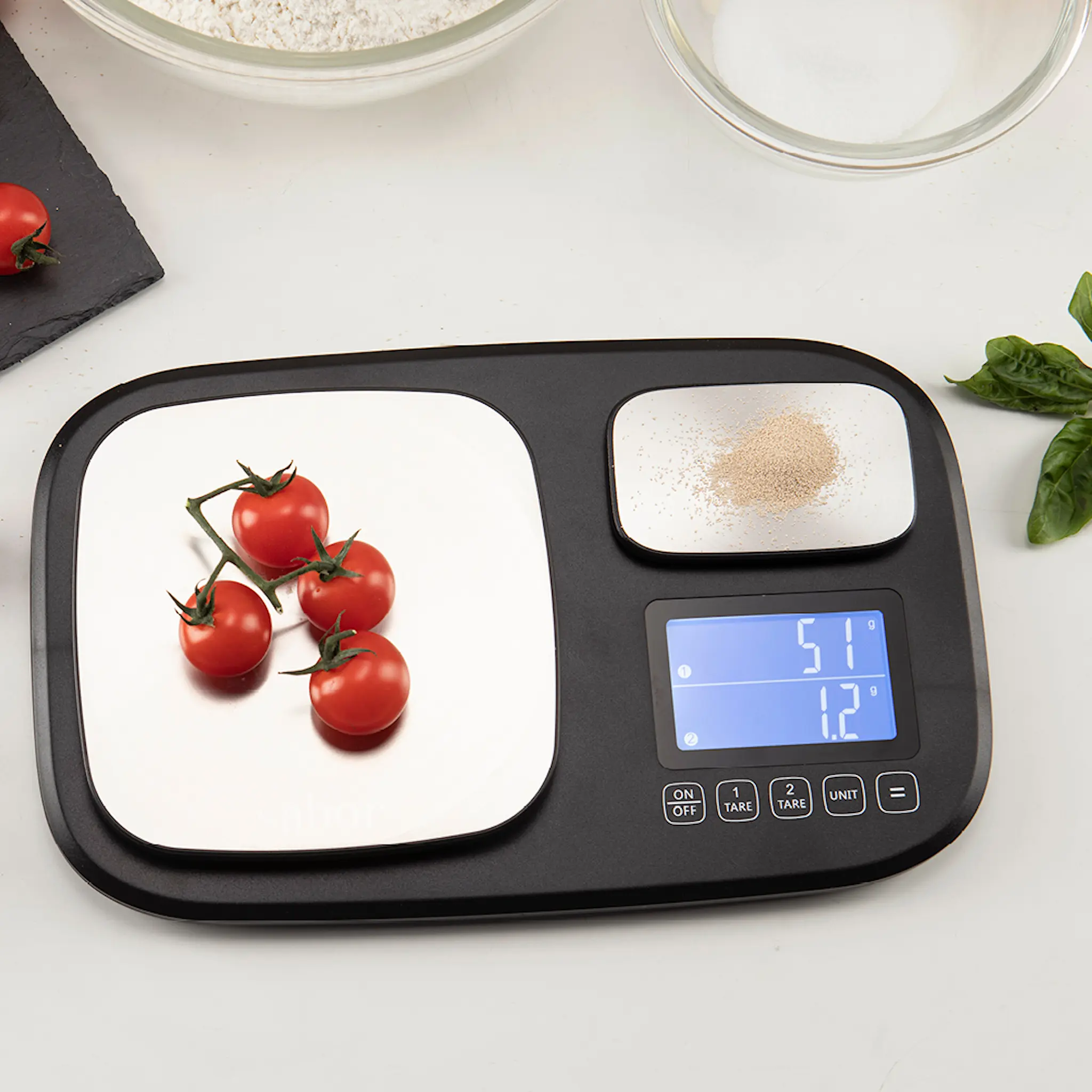 Sabor Ultimate kjøkkenvekt med to soner 0,2g–1kg + 1g–10kg