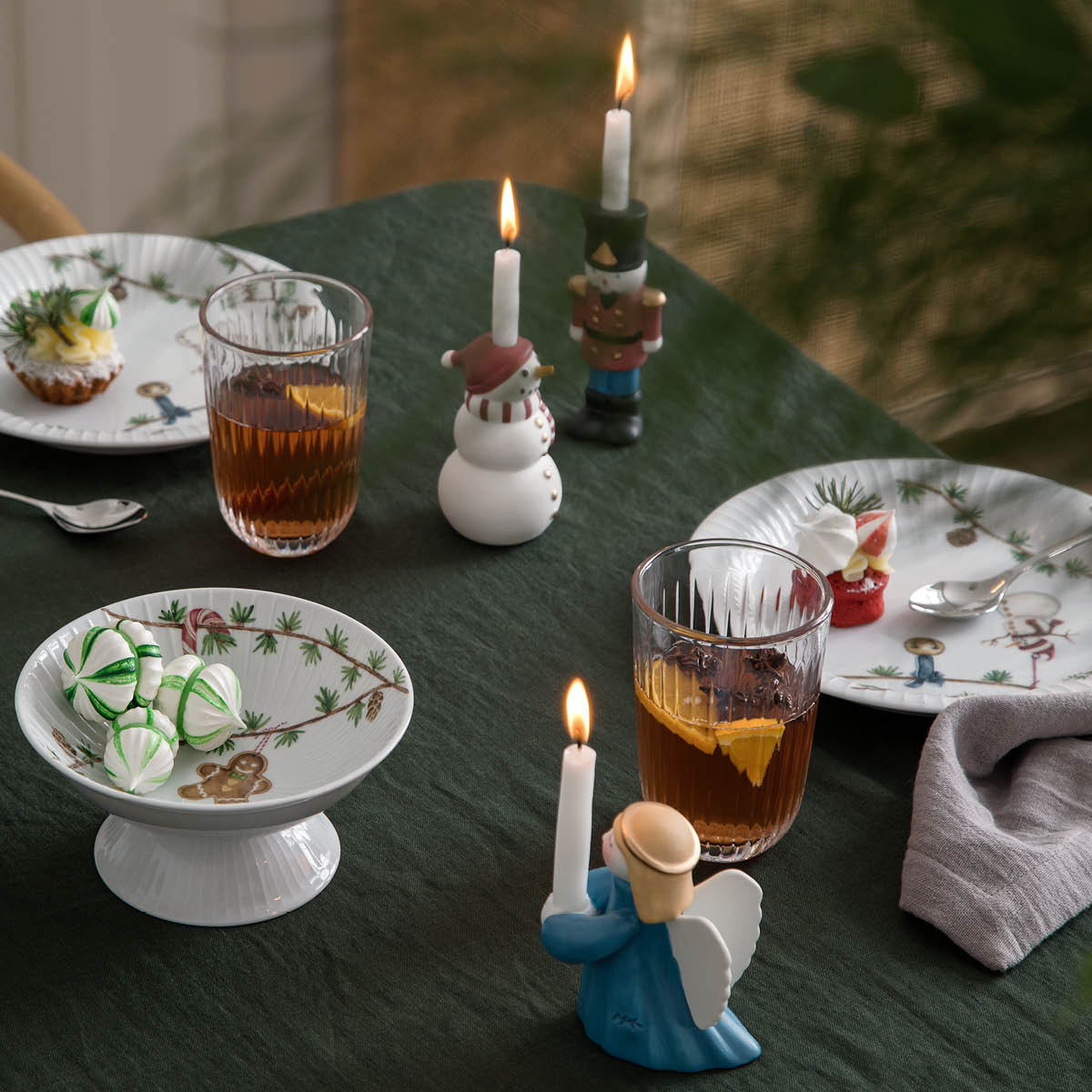 Kähler Hammershøi Christmas Serveringsskål på fot 16 cm Vit