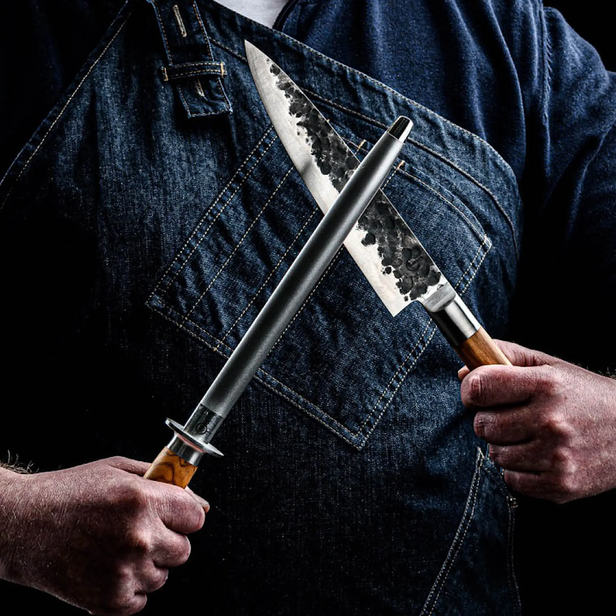 Forged Olive diamantbryne 26 cm