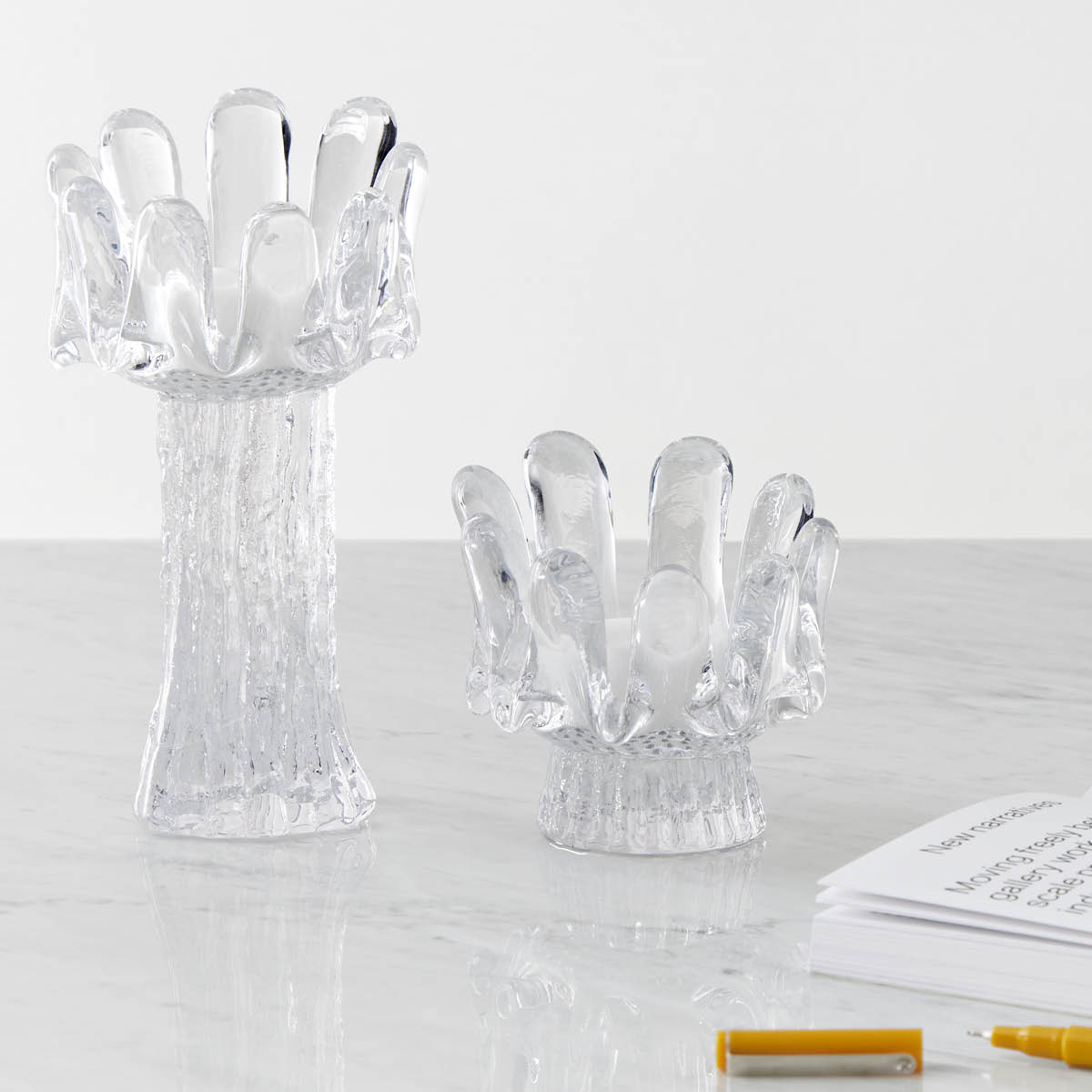 Kosta Boda Sunflower lyslykt 9,2 cm klar