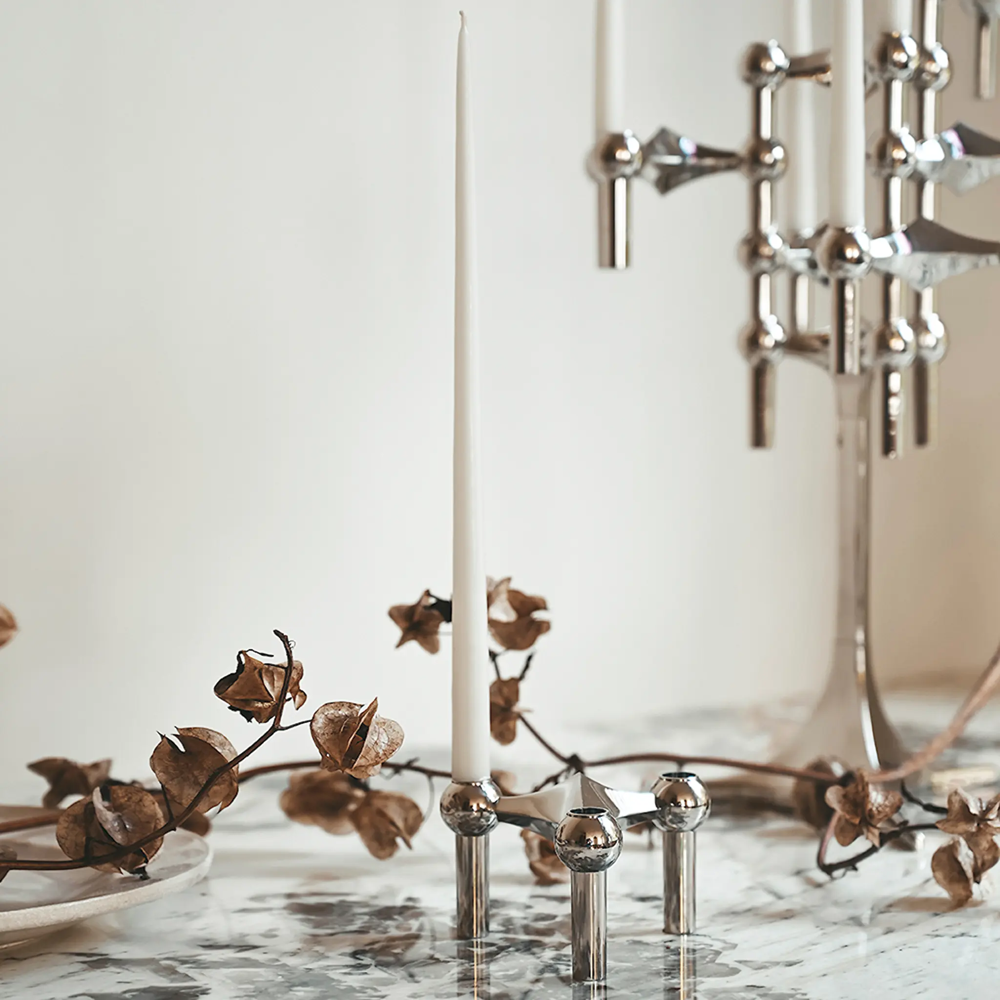 Stoff Nagel Stoff Nagel ljusstake 1-pack Krom