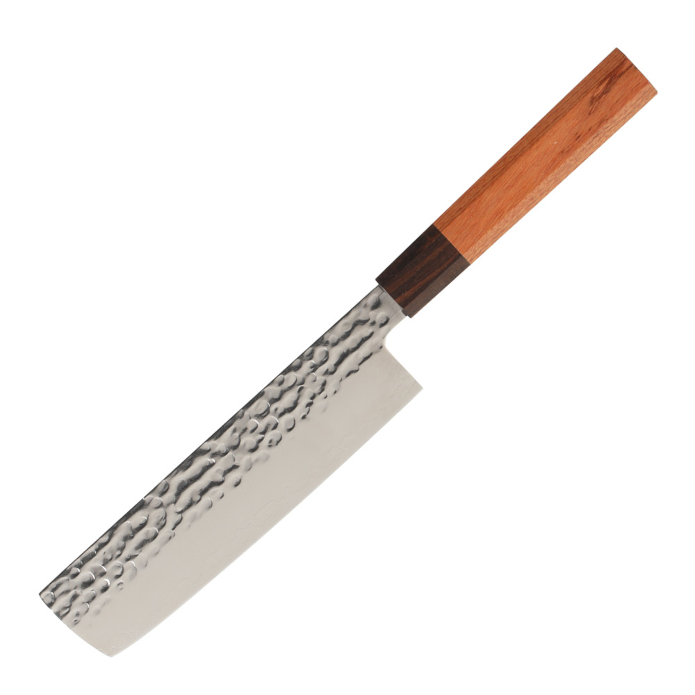 Maku Kitchen Life - Damascus nakiri-veitsi 33 cm Teräs/ruskea/musta