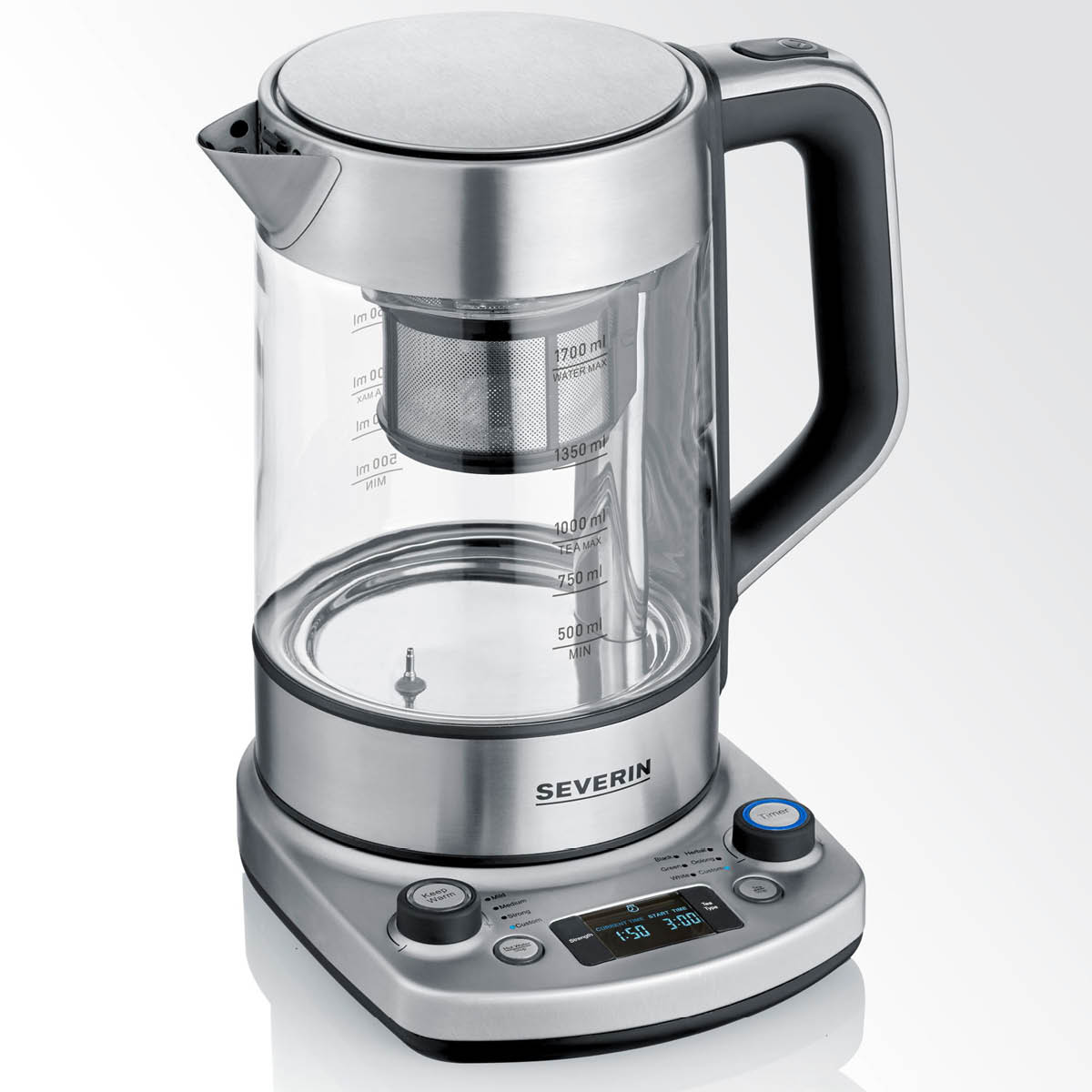 Severin Vattenkokare med lyftfunktion WK3422 3000W svart/silver