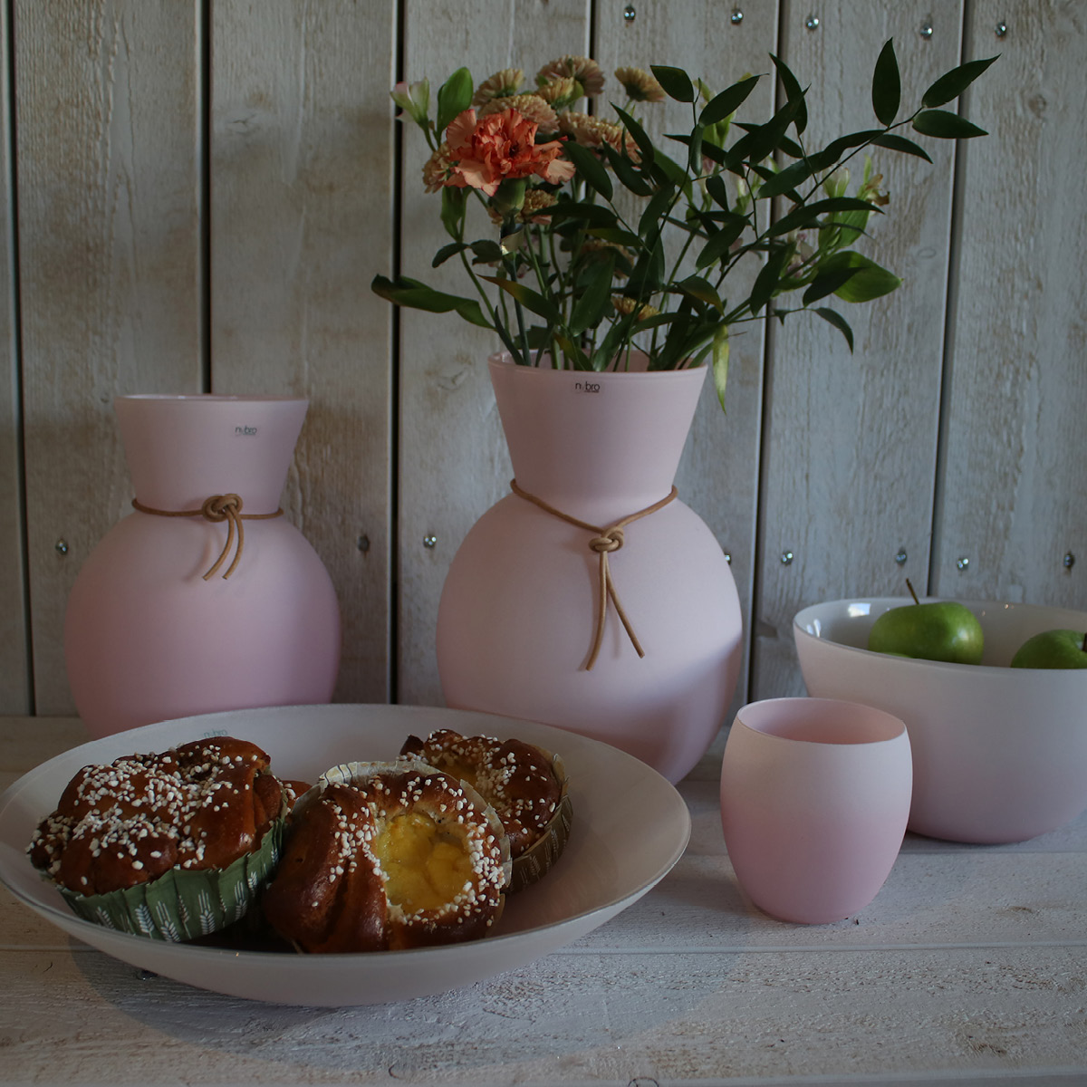 Nybro Crystal Happy Ljuslykta Hallongrädde