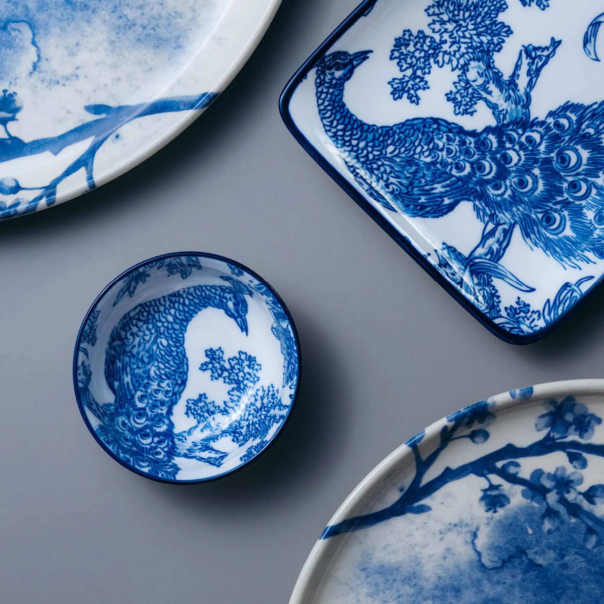 Stiernholm Sakura skål 7,5 cm 7,5 cl hvit/blå