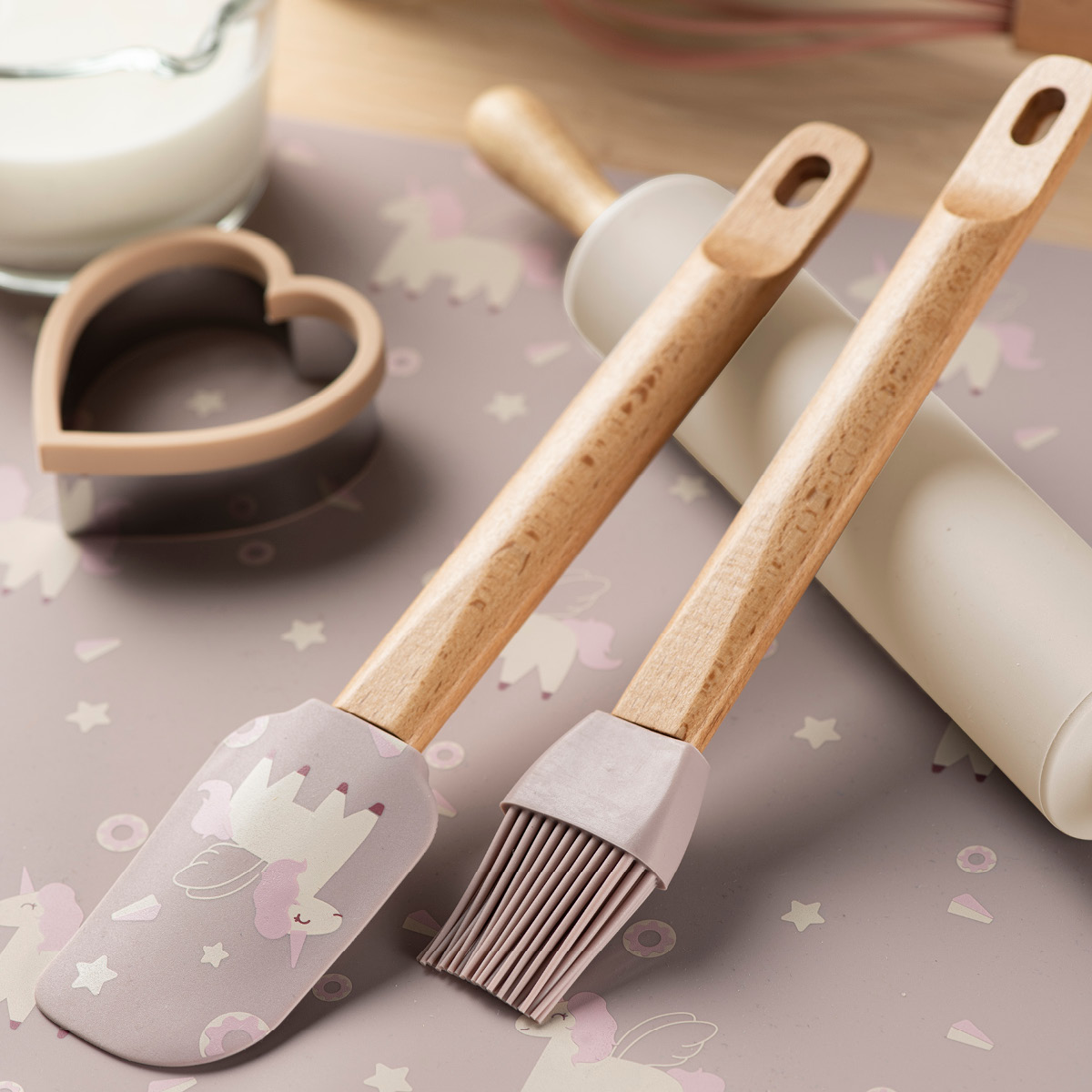 Modern House Chic Kids bakesett til barn 3 deler lys rosa