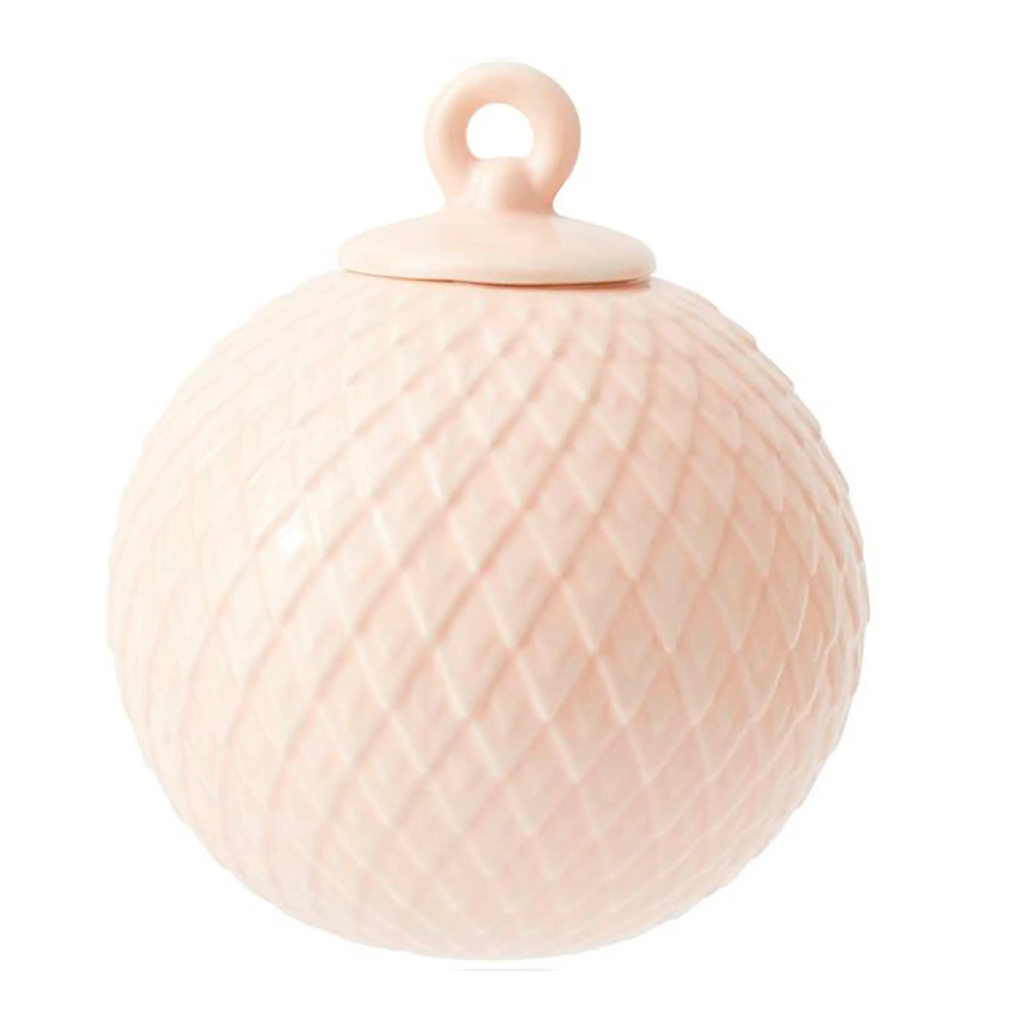 Lyngby Porcelæn Rhombe Dekorationskula 7 cm Nude