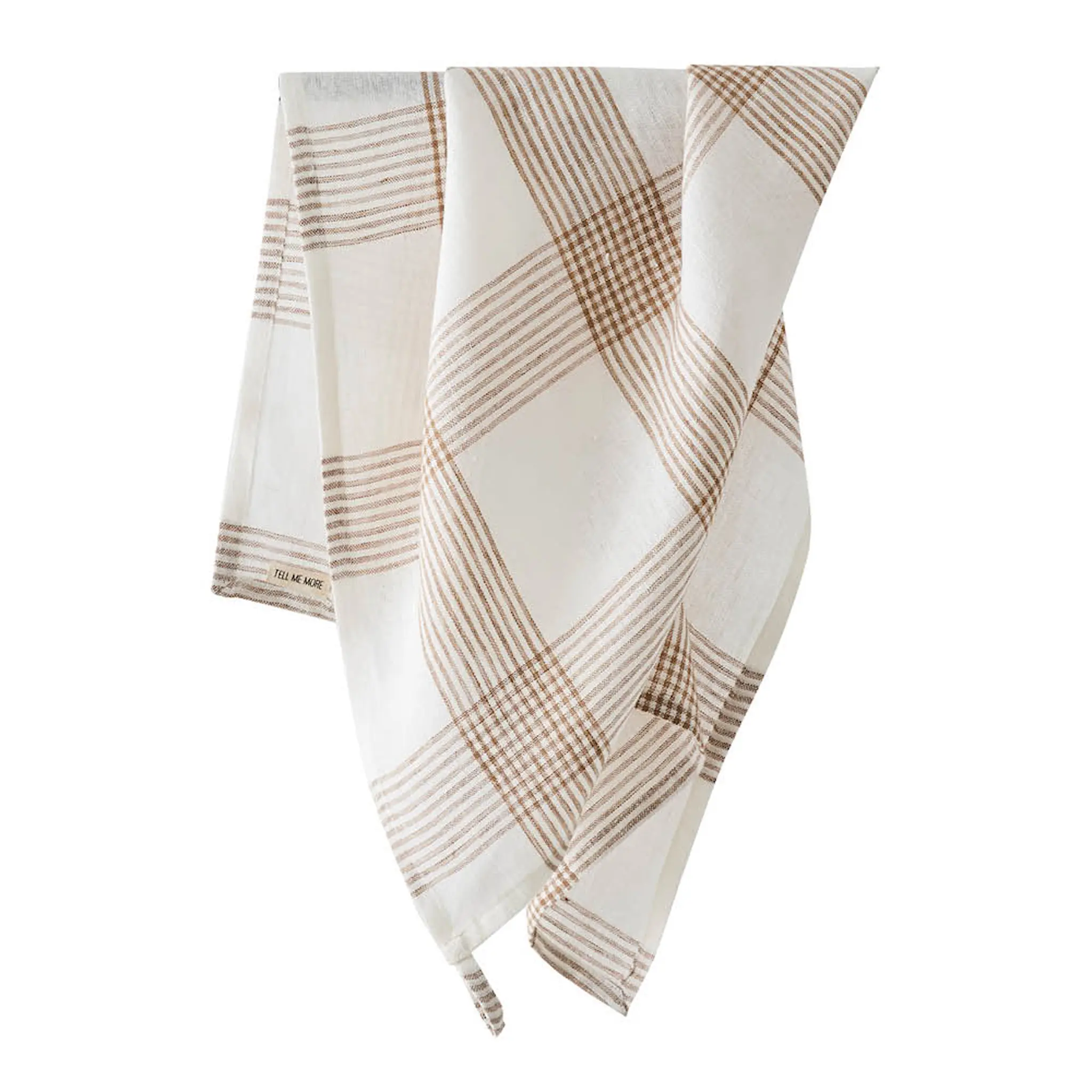 Tell Me More Odette kökshandduk linne 50x70 cm brun