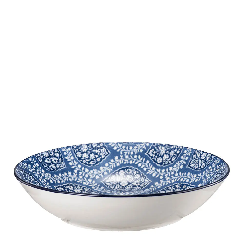 Sakura dyp tallerken 20 cm 80 cl blå/hvit