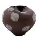 Expo vas 19 cm brun/vit