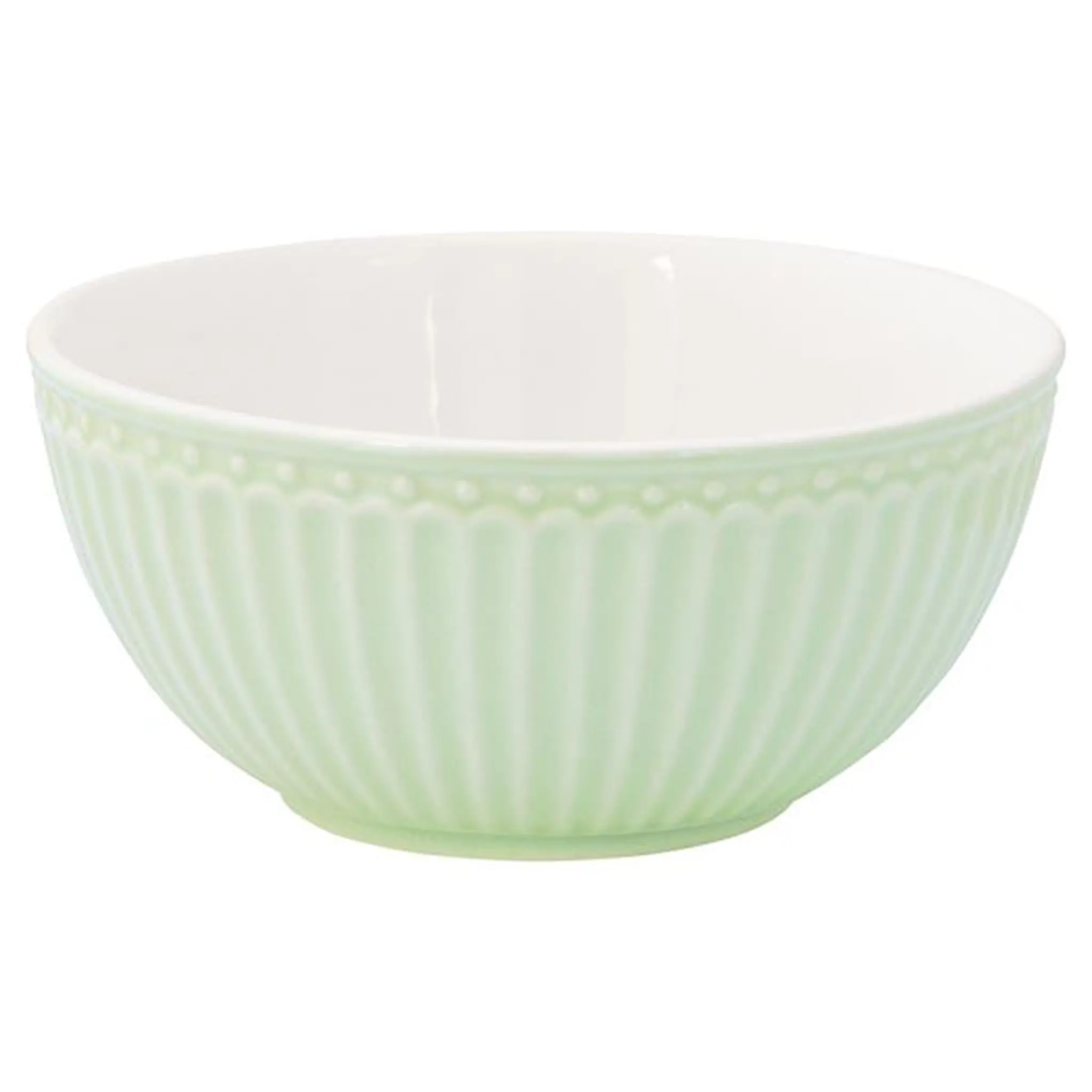 GreenGate Everyday Alice frukostskål 45 cl pale green