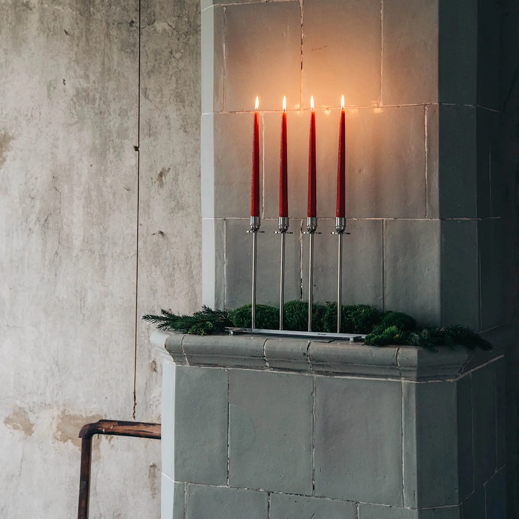 Hilke Alto Ljusstake 4 ljus Förnicklad Mässing