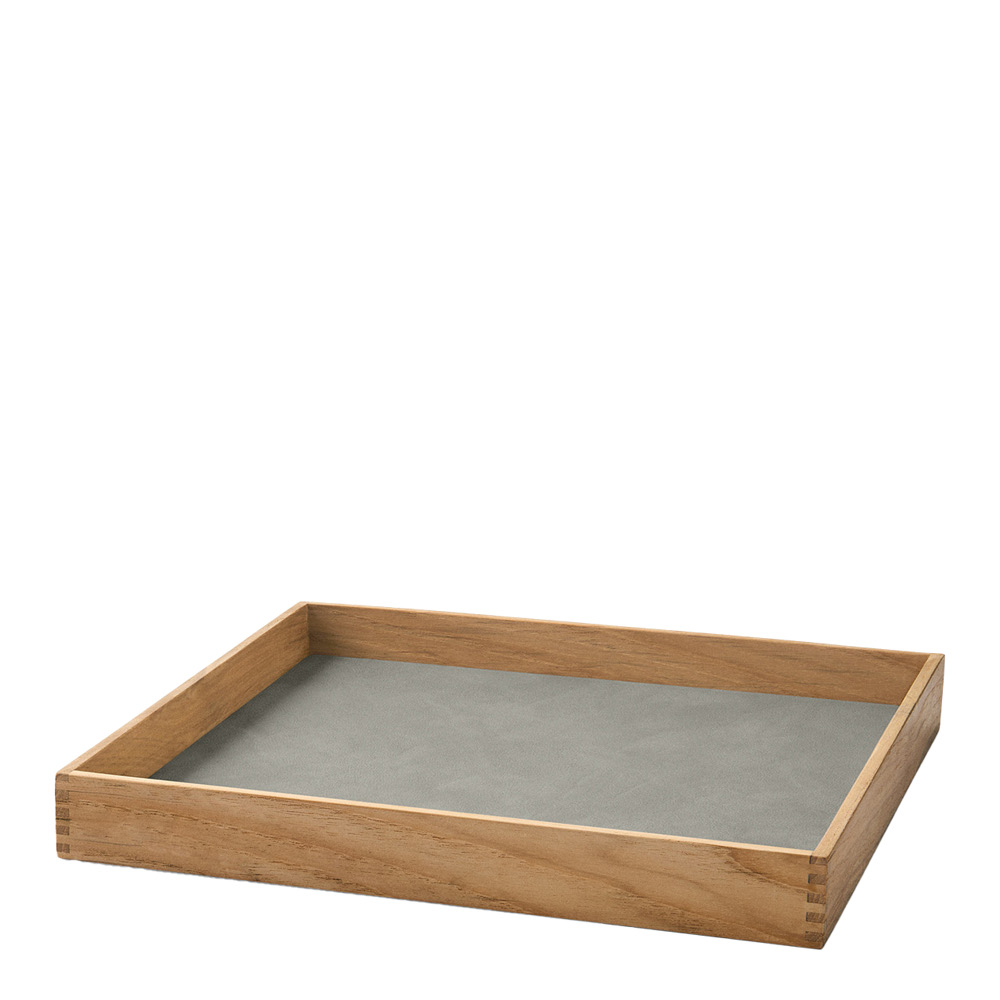 LIND DNA - Even Leather Nupo Tarjotin small 30x30 cm Light Grey