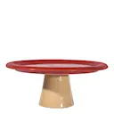 Porto tårtfat 26,5 cm röd/beige