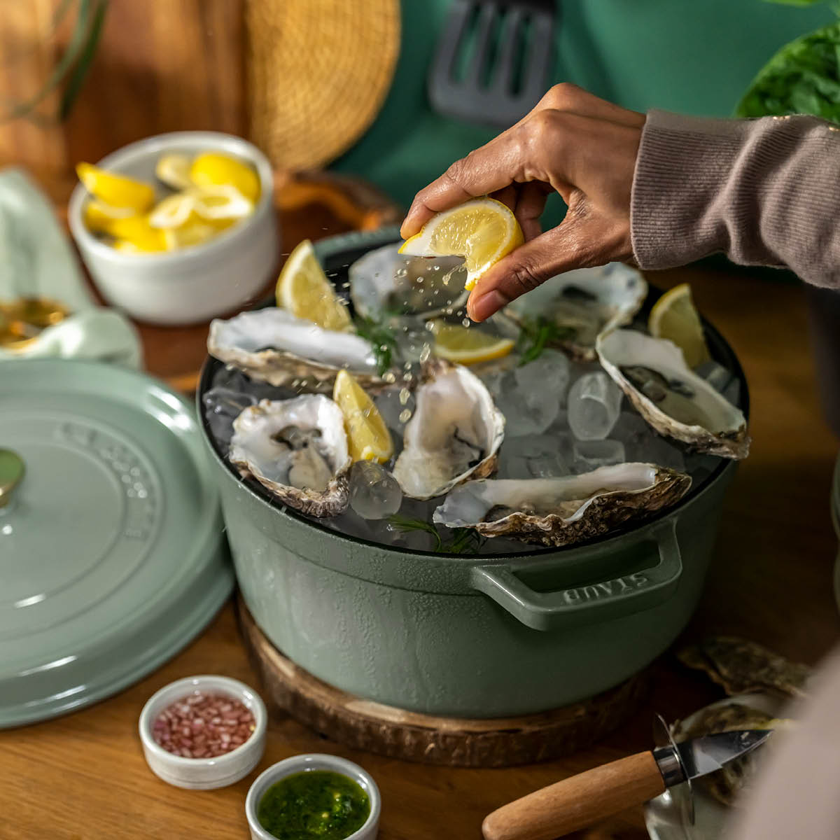 Staub Staub La Cocotte gryta 6,7 L rund Eukalyptus