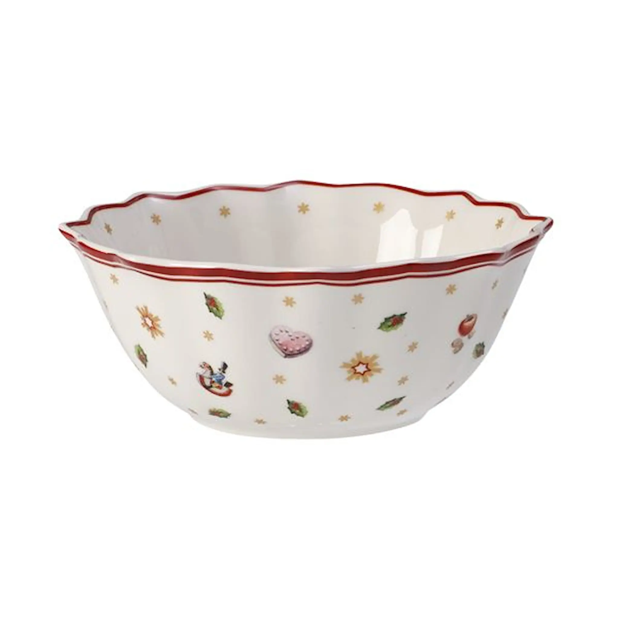Villeroy & Boch Toy's Delight skål liten 15x15x6 cm vit/röd